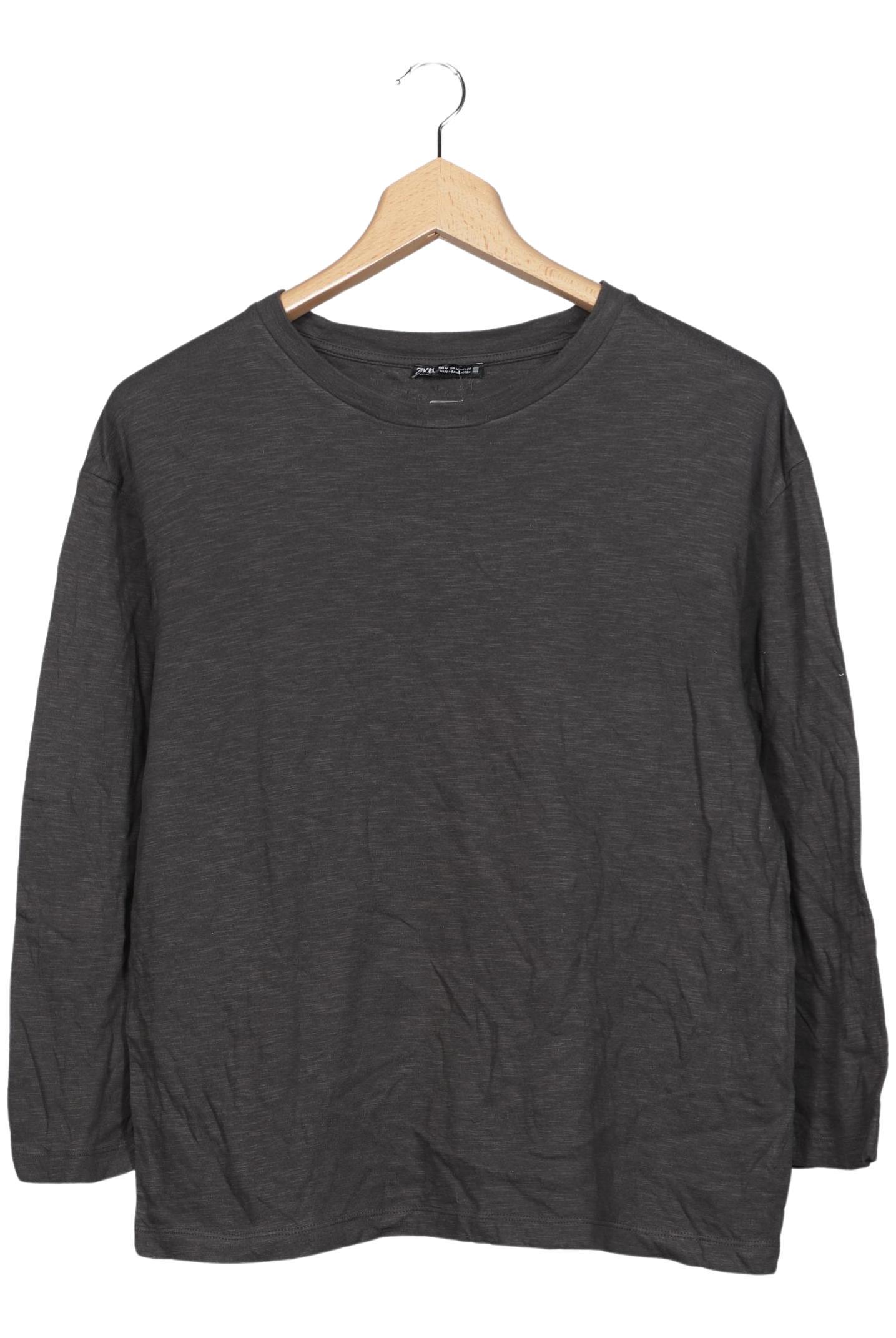 

Zara Damen Langarmshirt, grau, Gr. 38