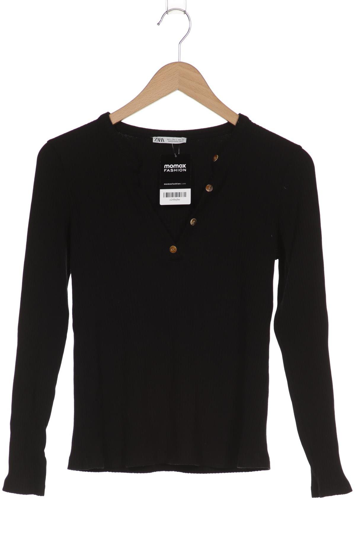 

ZARA Damen Langarmshirt, schwarz