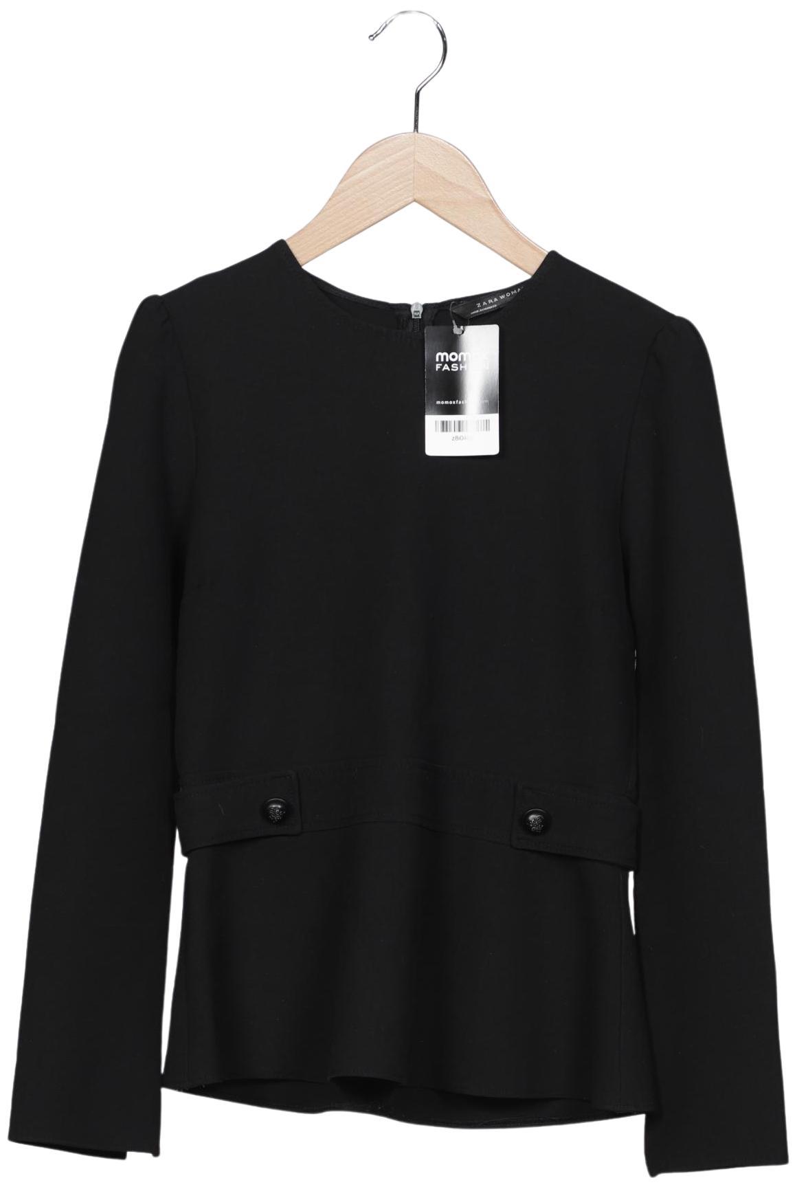 

Zara Damen Langarmshirt, schwarz, Gr. 36