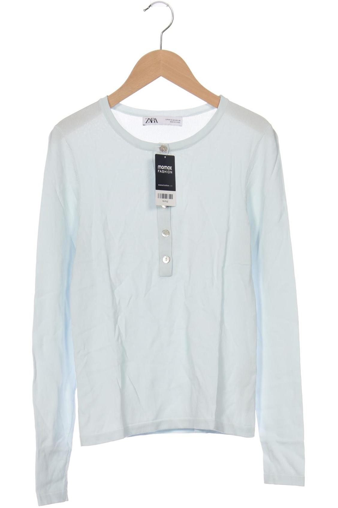

Zara Damen Langarmshirt, hellblau, Gr. 38