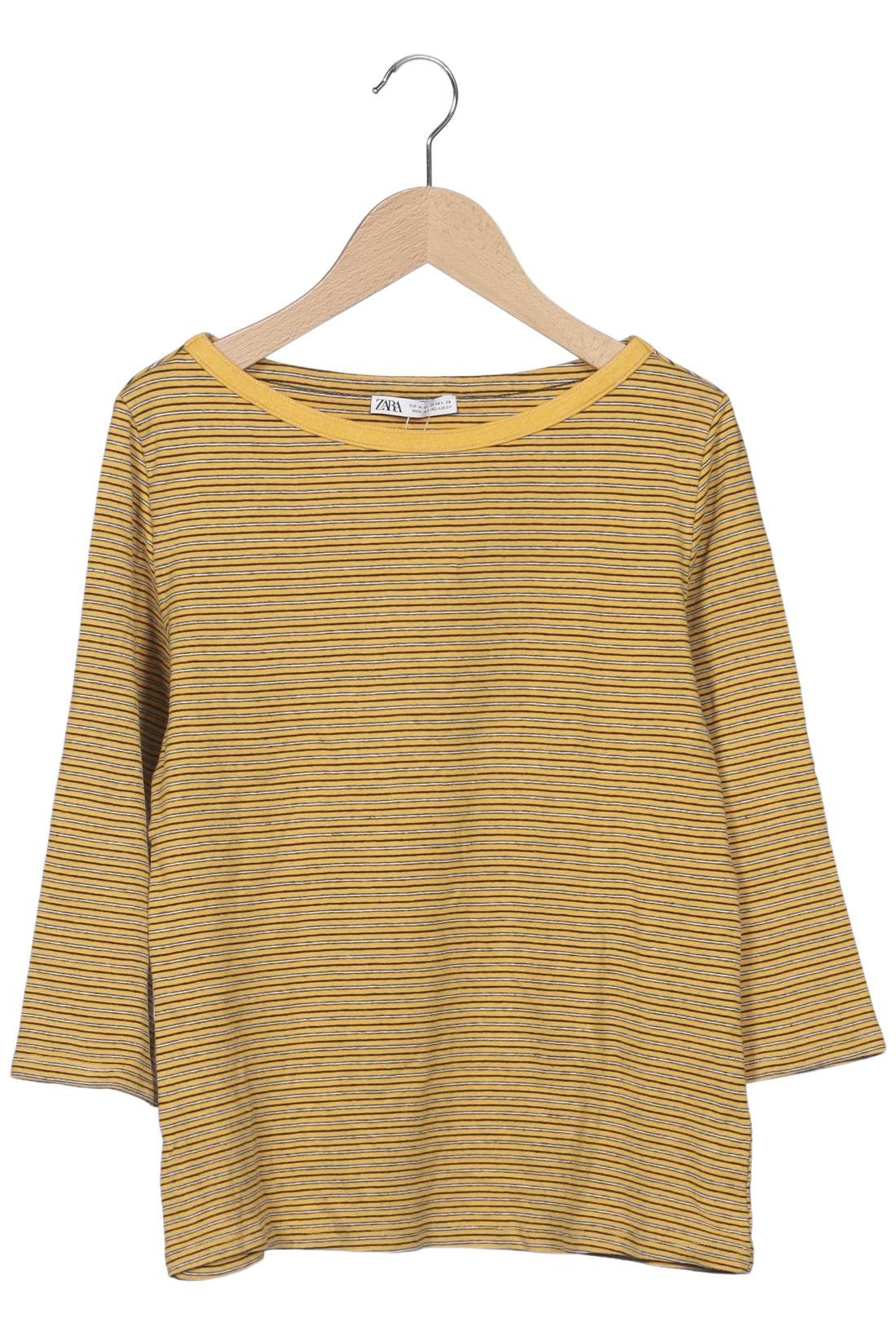 

Zara Damen Langarmshirt, gelb, Gr. 38