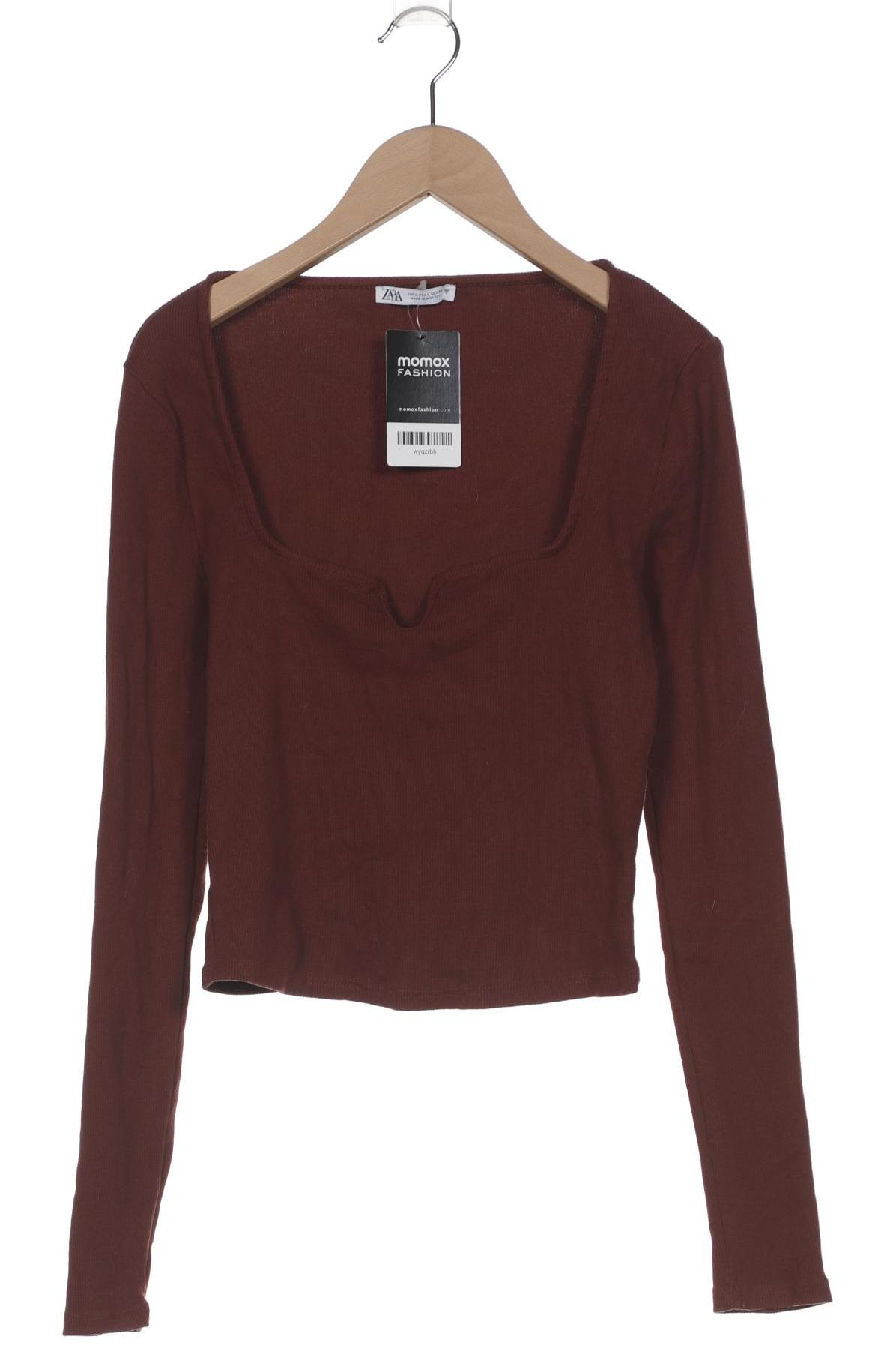 

Zara Damen Langarmshirt, braun, Gr. 42