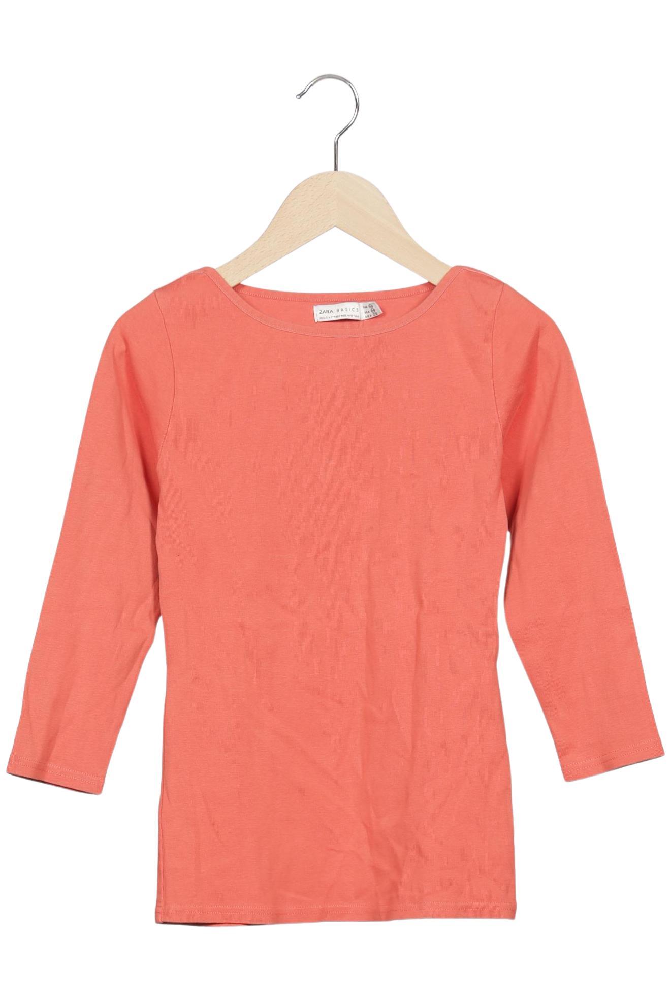 

Zara Damen Langarmshirt, orange, Gr. 38