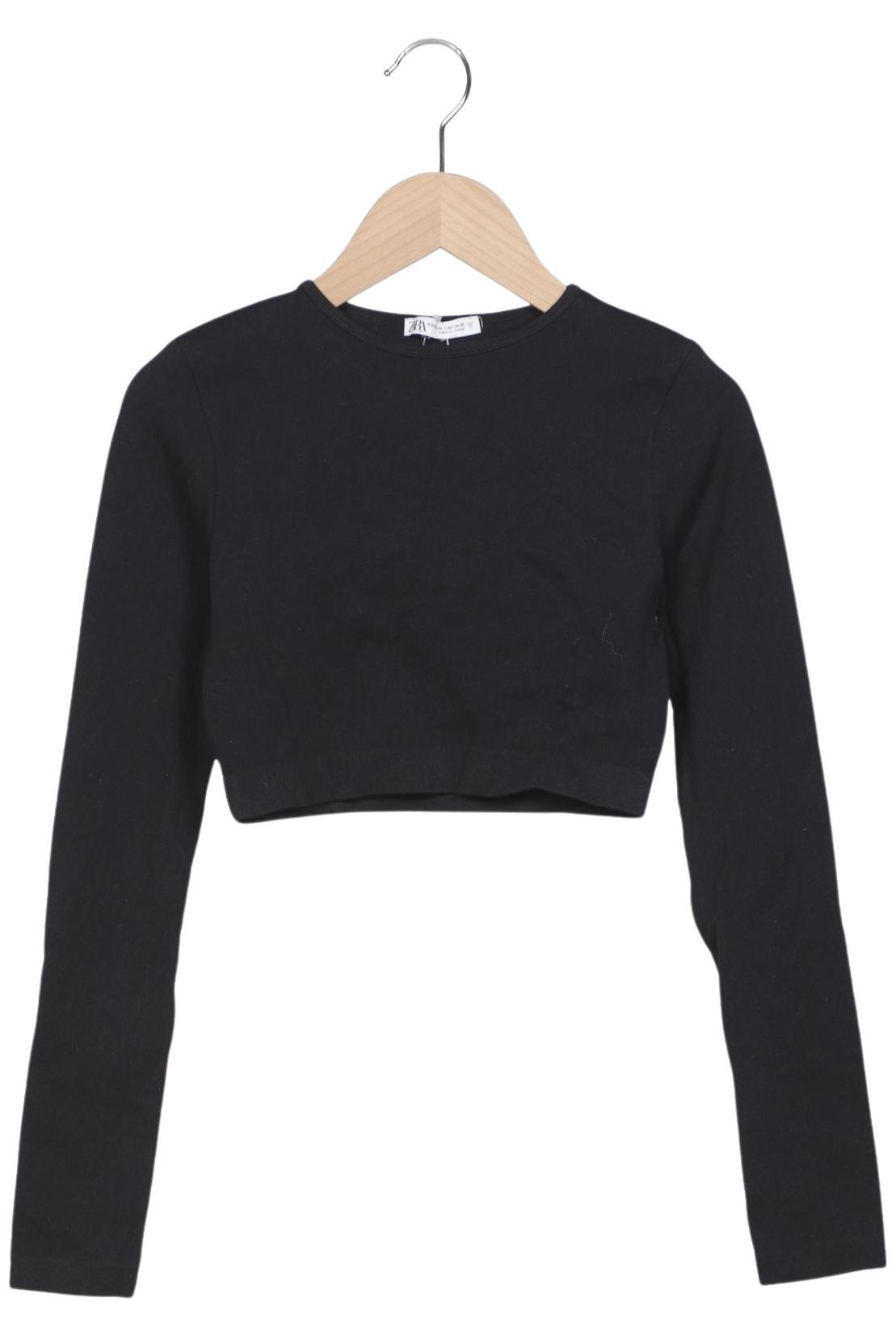 

Zara Damen Langarmshirt, schwarz, Gr. 34