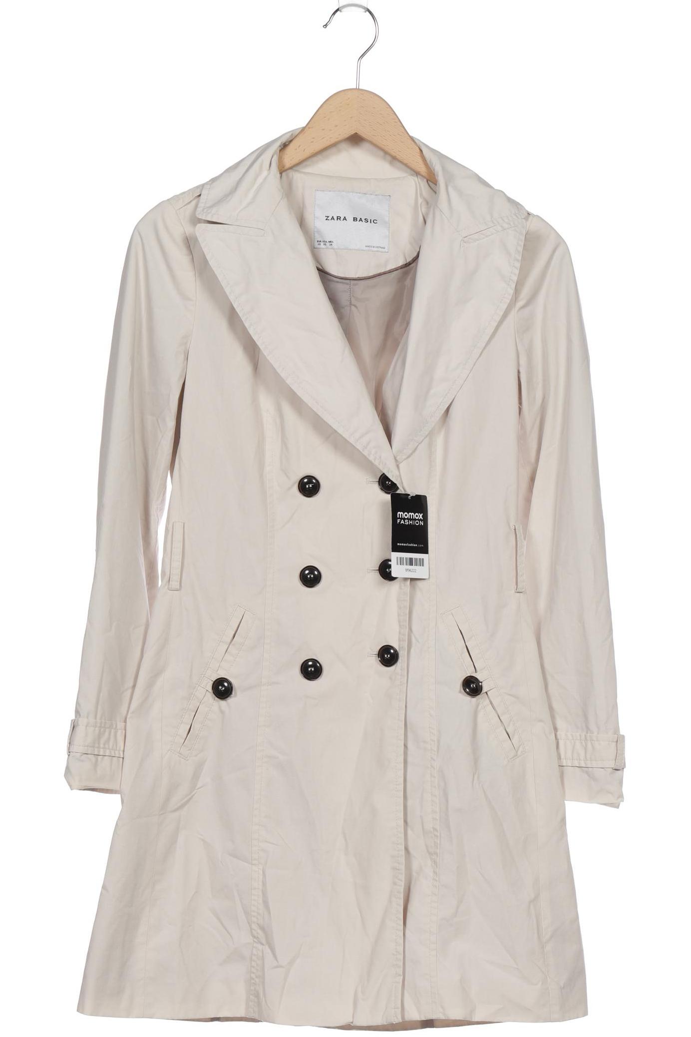 

ZARA Damen Mantel, cremeweiß