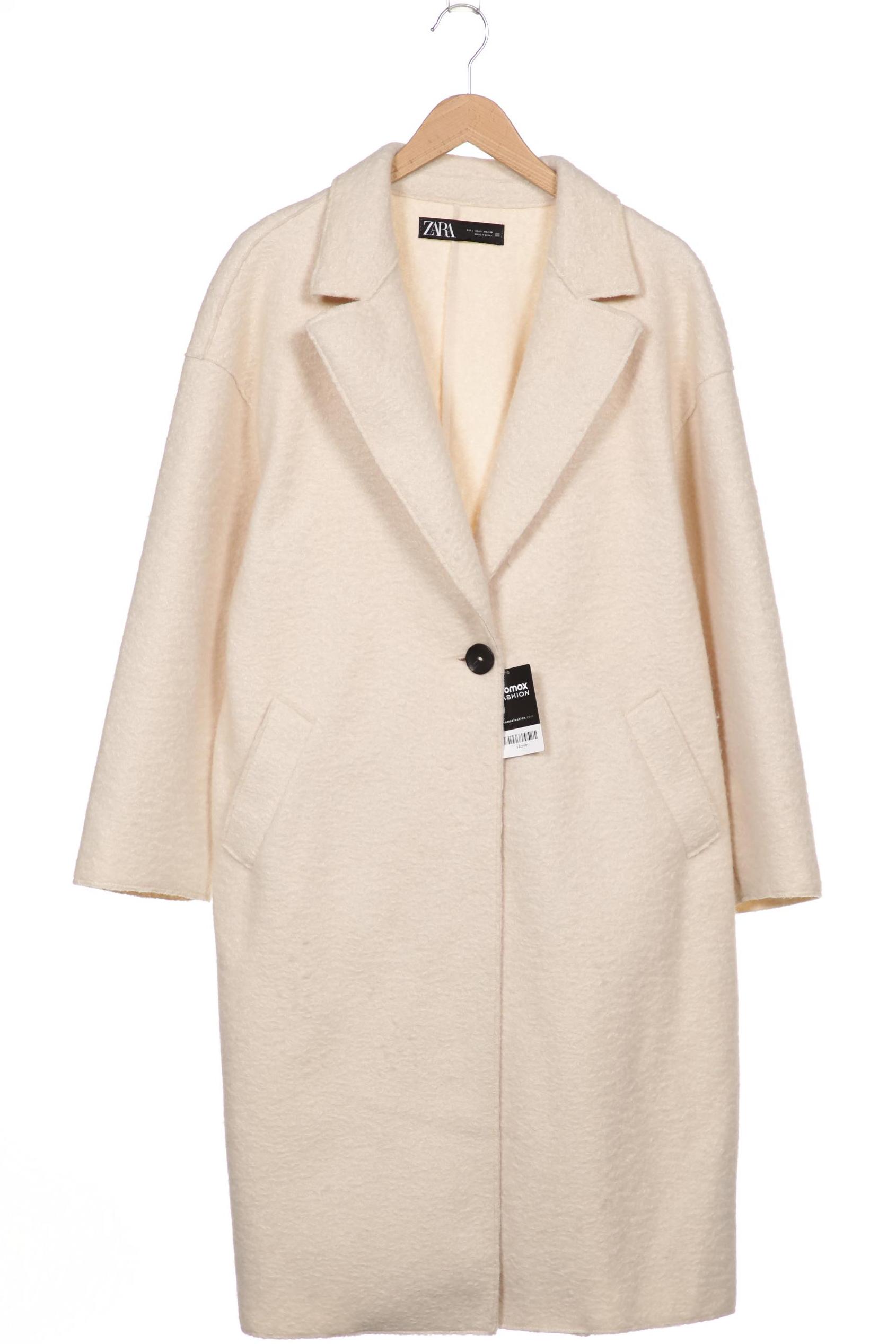 

ZARA Damen Mantel, cremeweiß