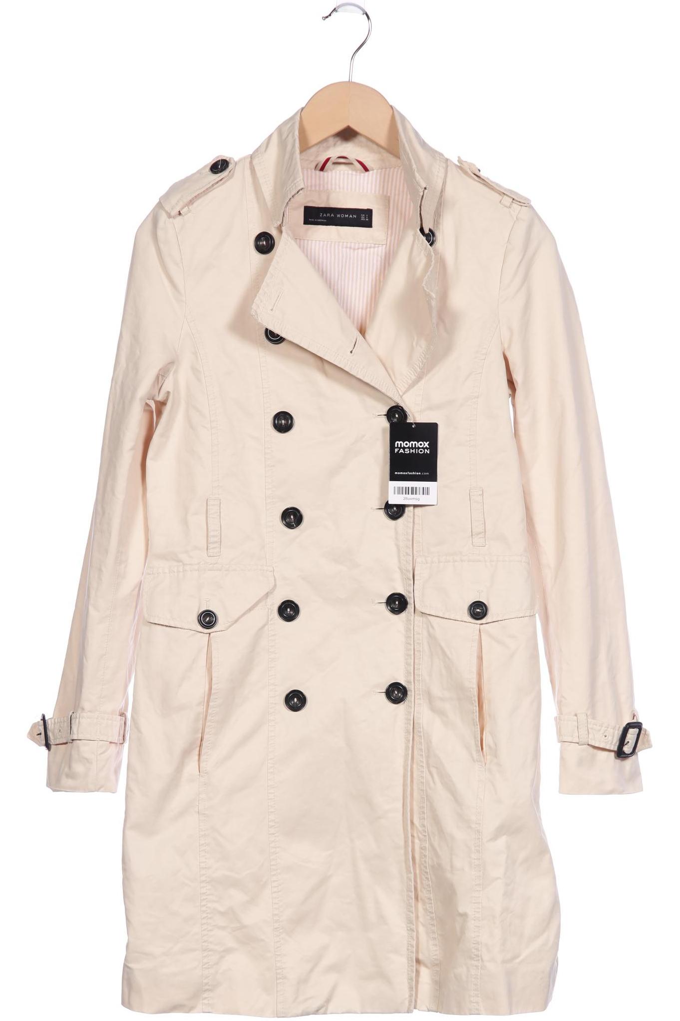 

ZARA Damen Mantel, cremeweiß
