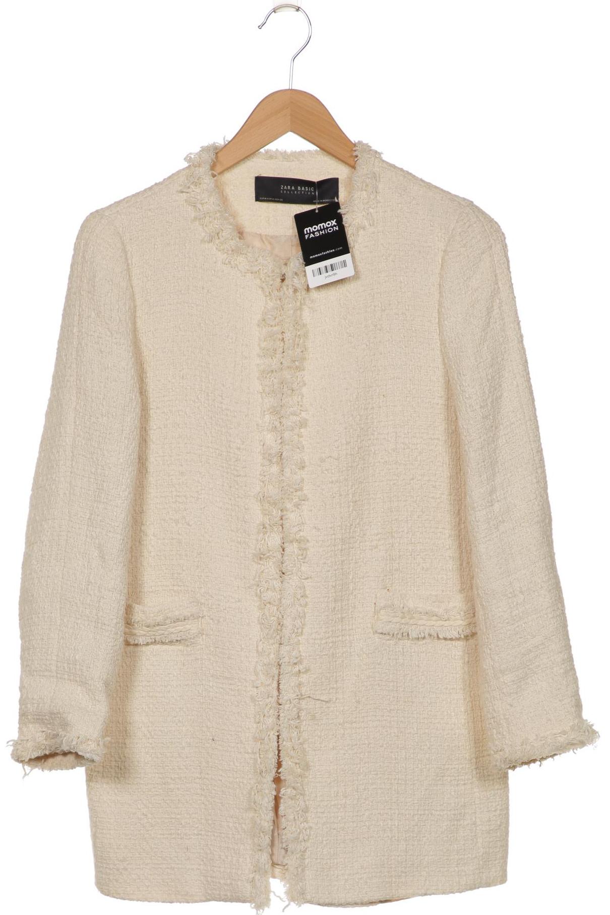 

ZARA Damen Mantel, cremeweiß