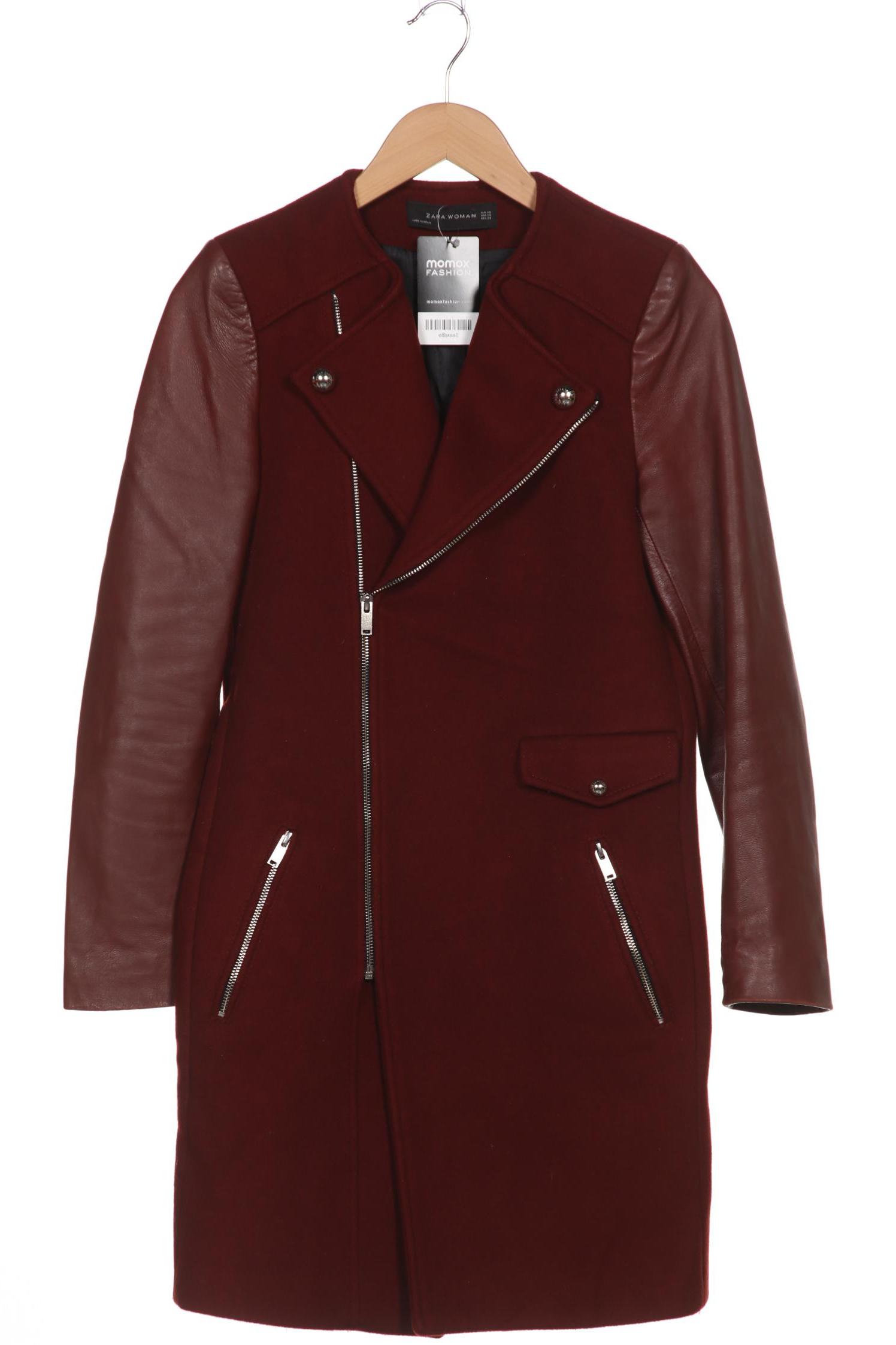 

Zara Damen Mantel, bordeaux, Gr. 34