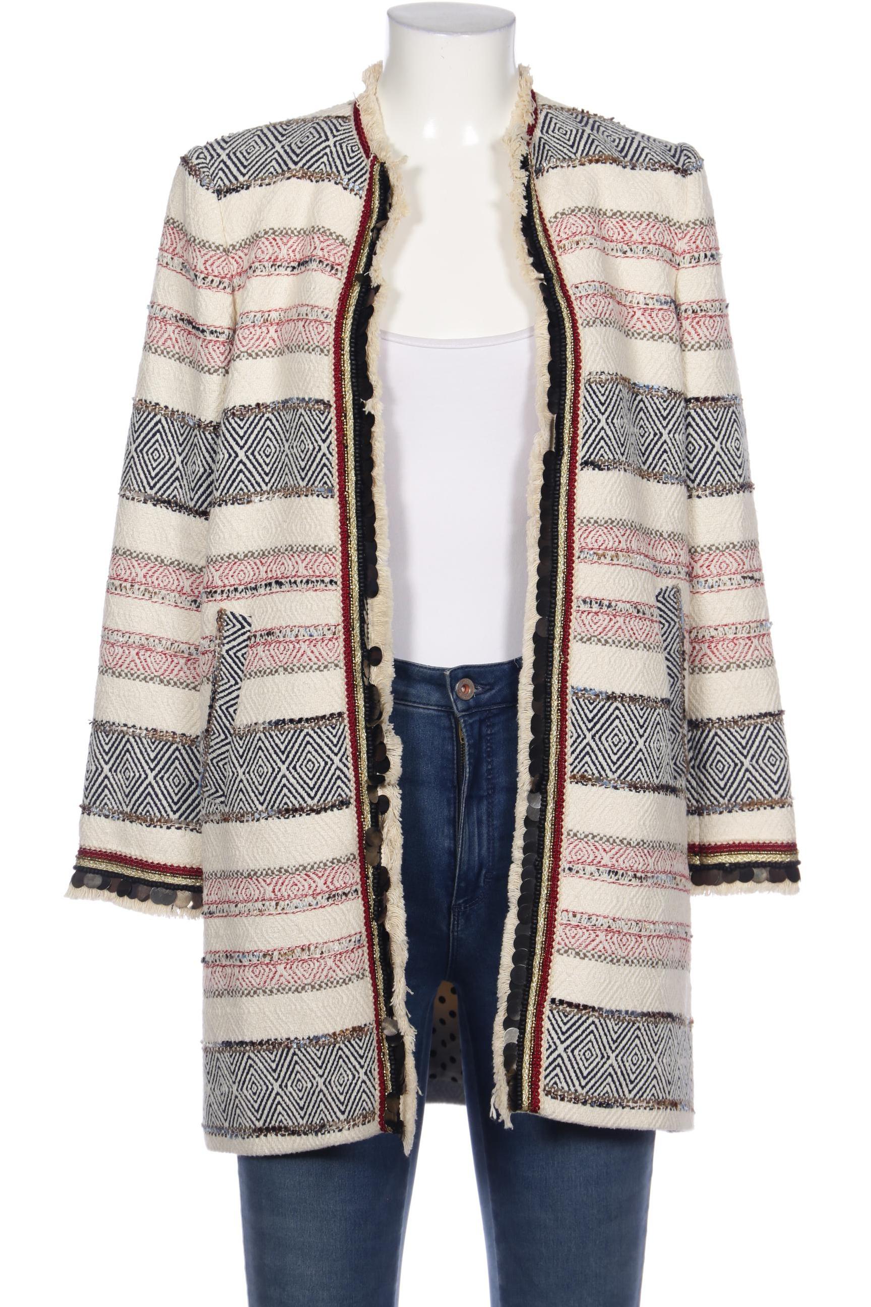 

ZARA Damen Mantel, cremeweiß