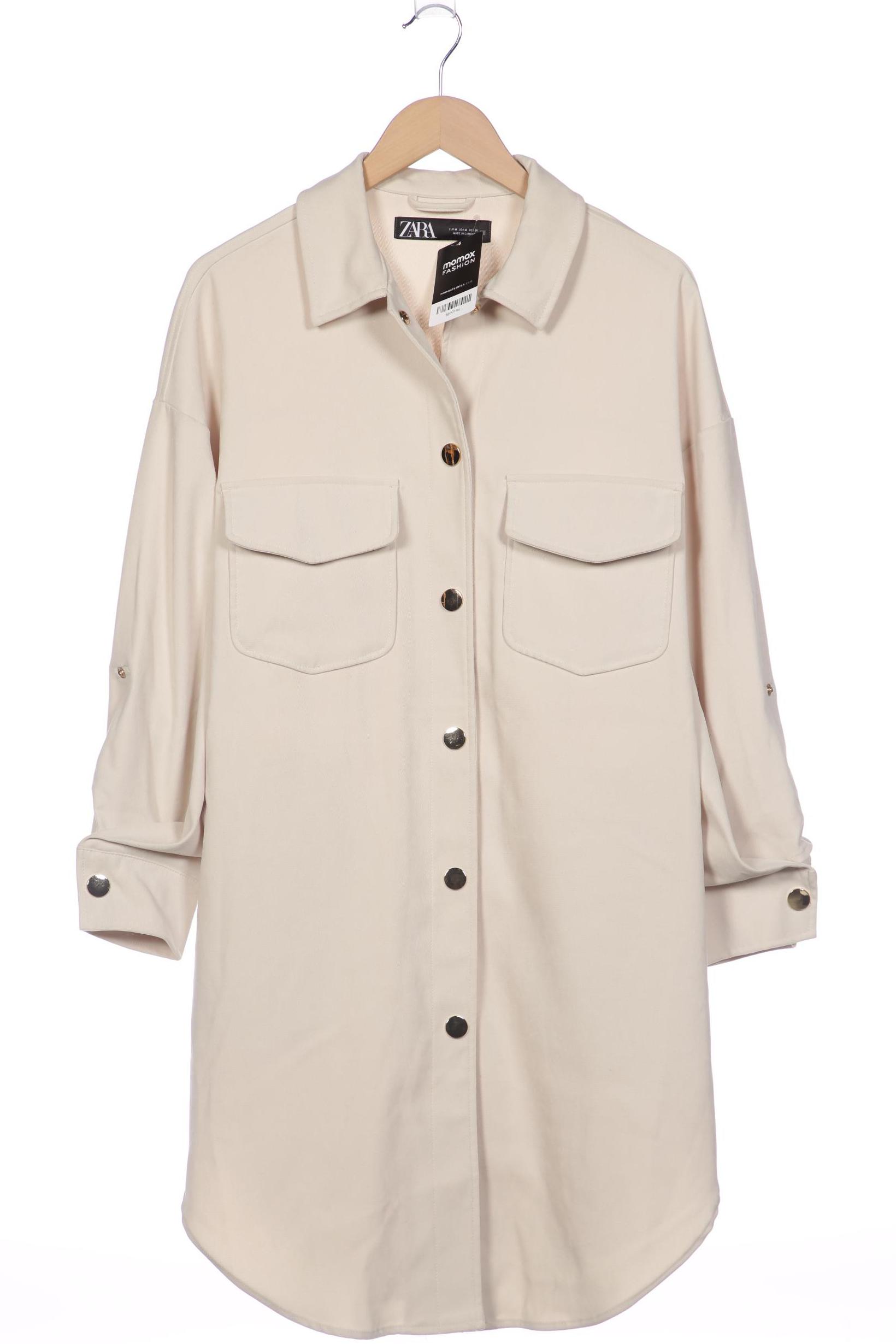 

ZARA Damen Mantel, cremeweiß