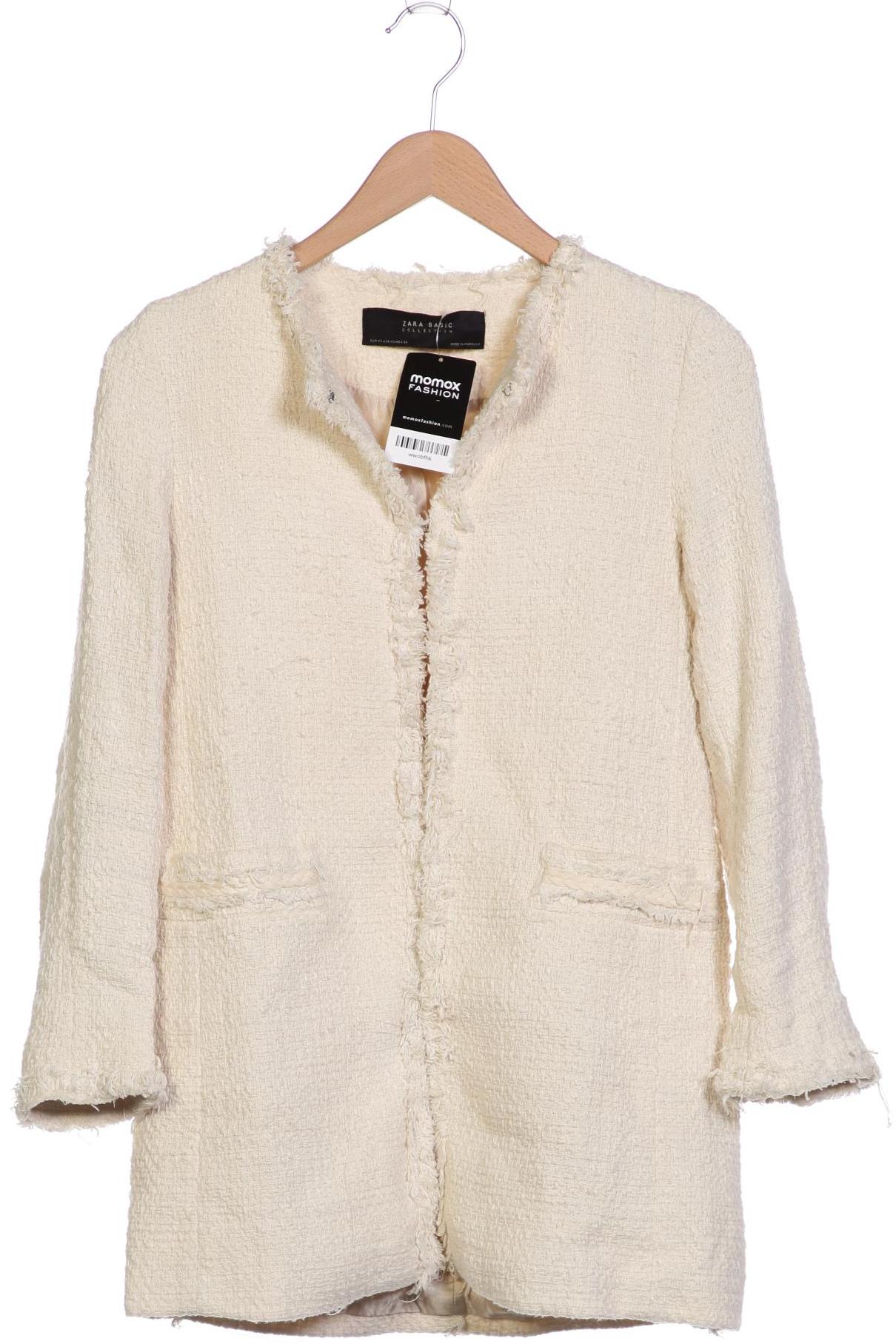 

ZARA Damen Mantel, cremeweiß