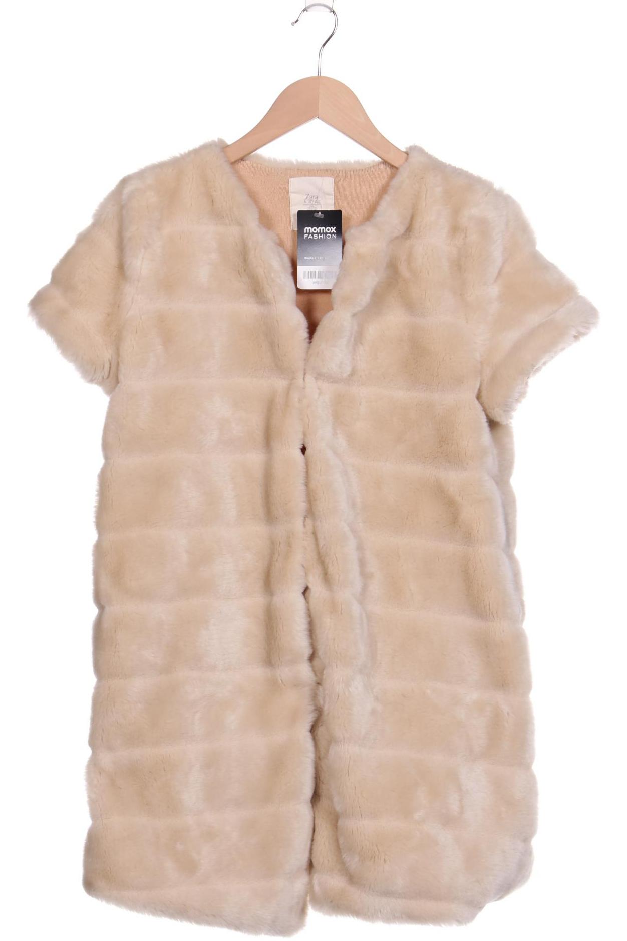 

ZARA Damen Mantel, cremeweiß