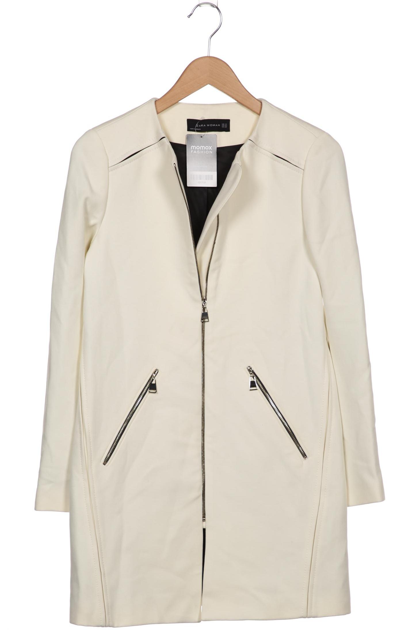 

ZARA Damen Mantel, cremeweiß