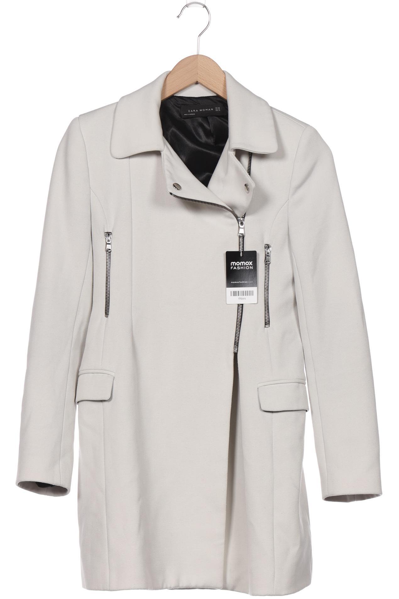 

ZARA Damen Mantel, cremeweiß