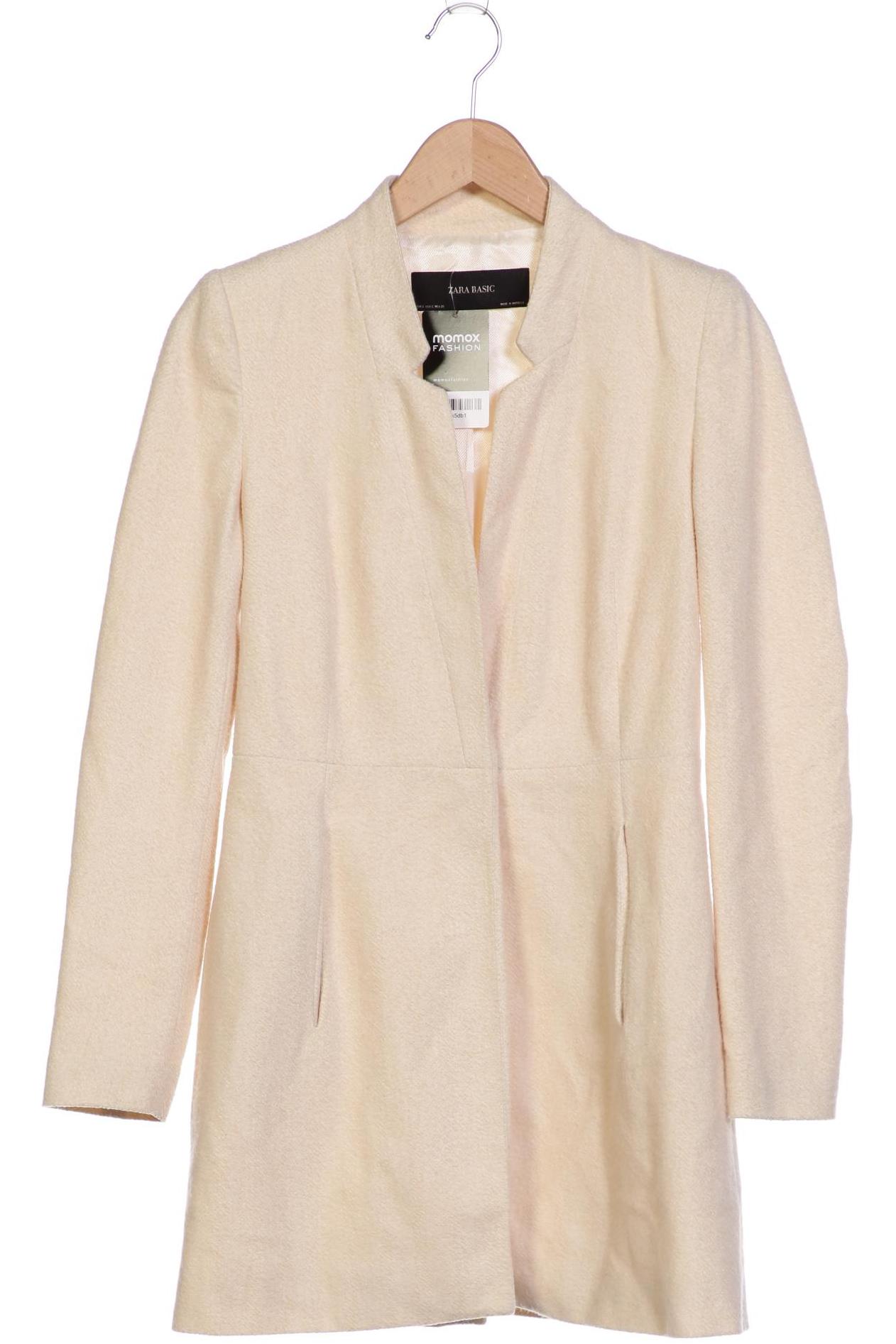 

ZARA Damen Mantel, cremeweiß