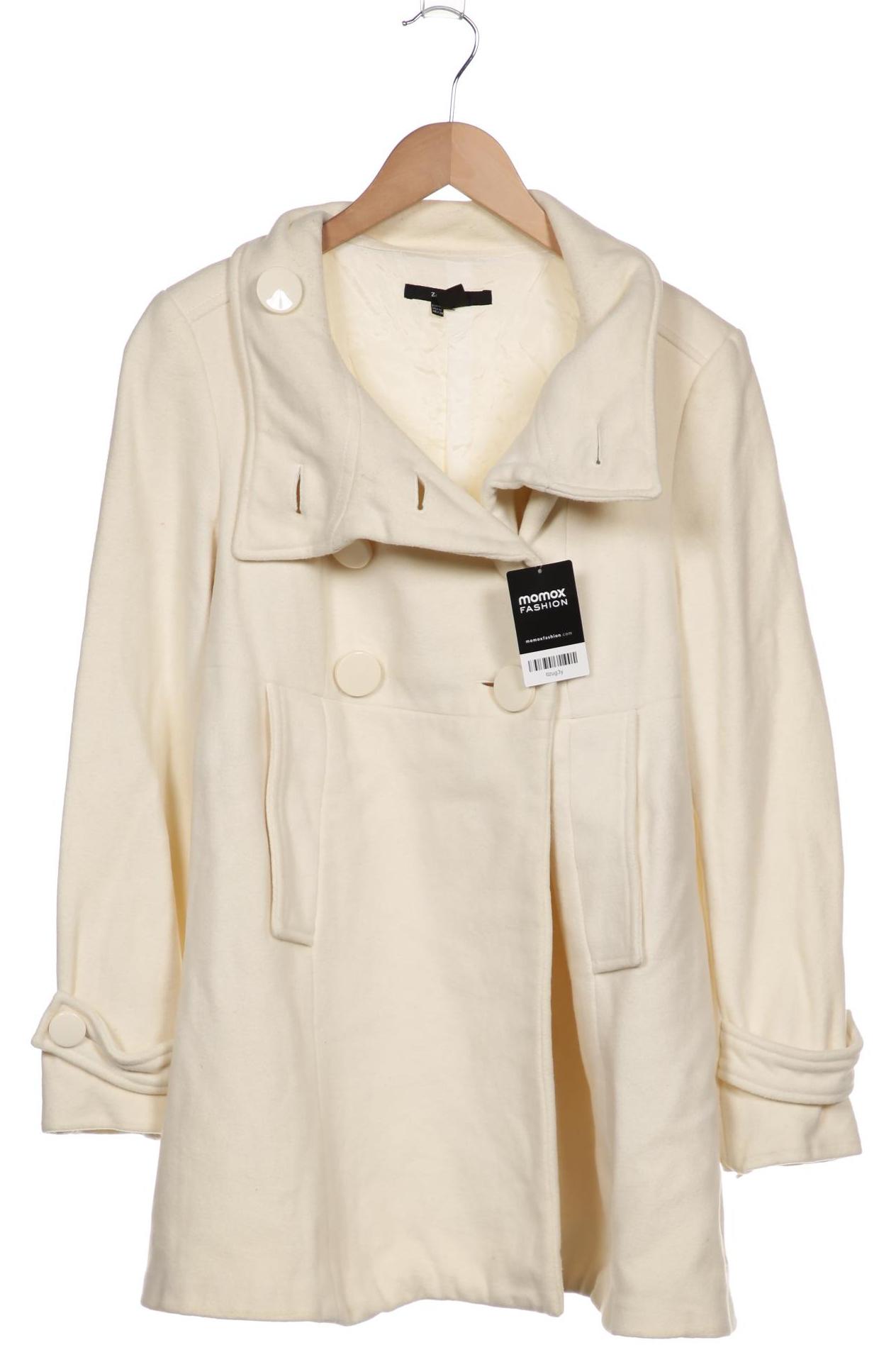 

ZARA Damen Mantel, cremeweiß