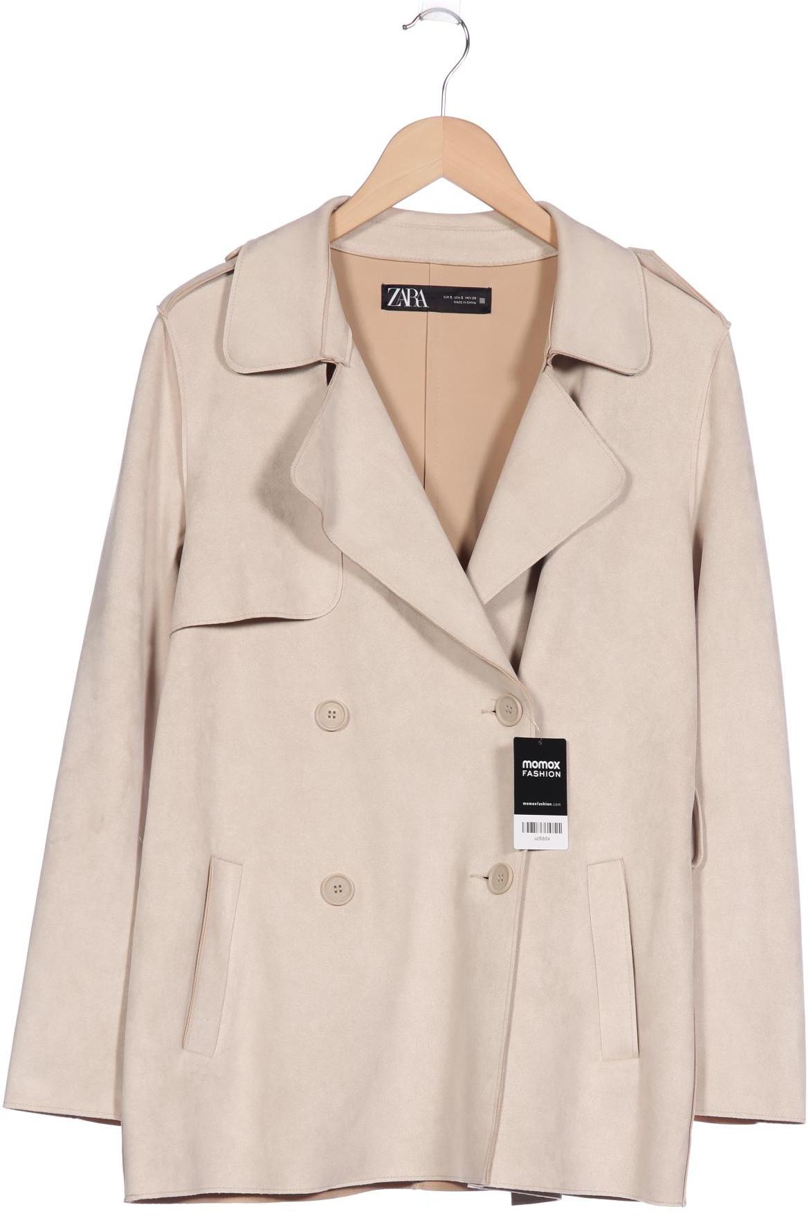 

ZARA Damen Mantel, cremeweiß