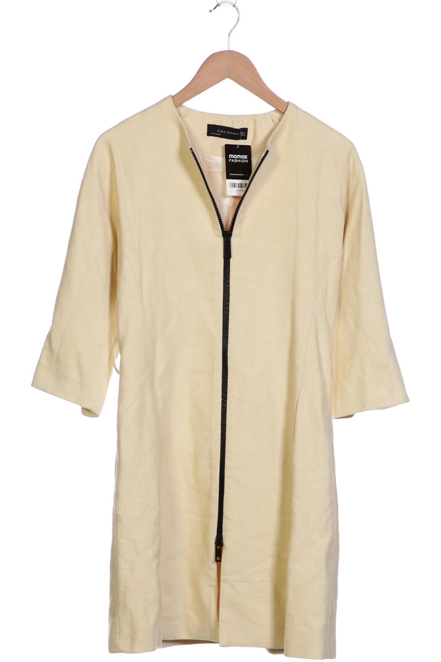 

ZARA Damen Mantel, cremeweiß