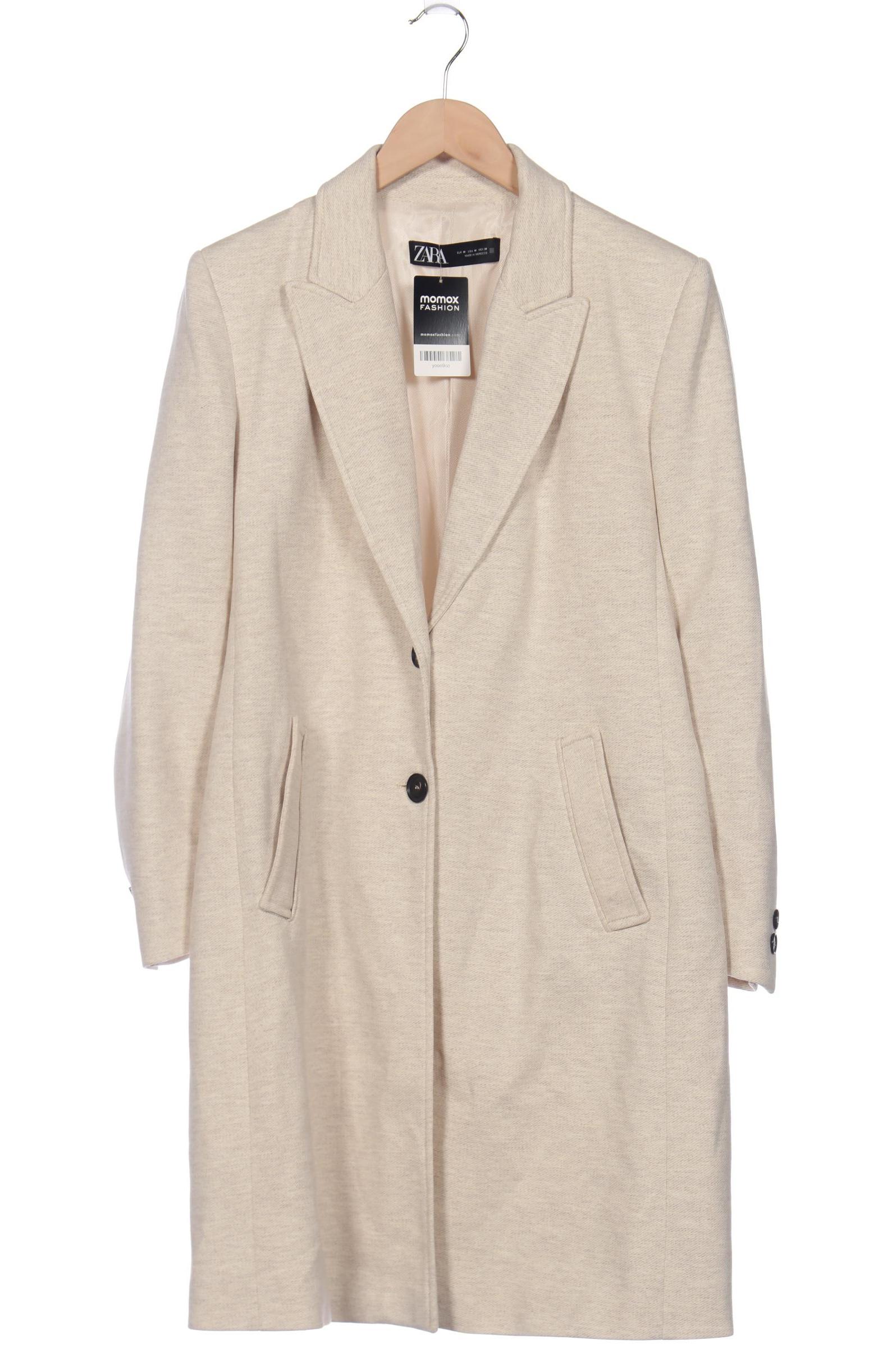 

ZARA Damen Mantel, cremeweiß