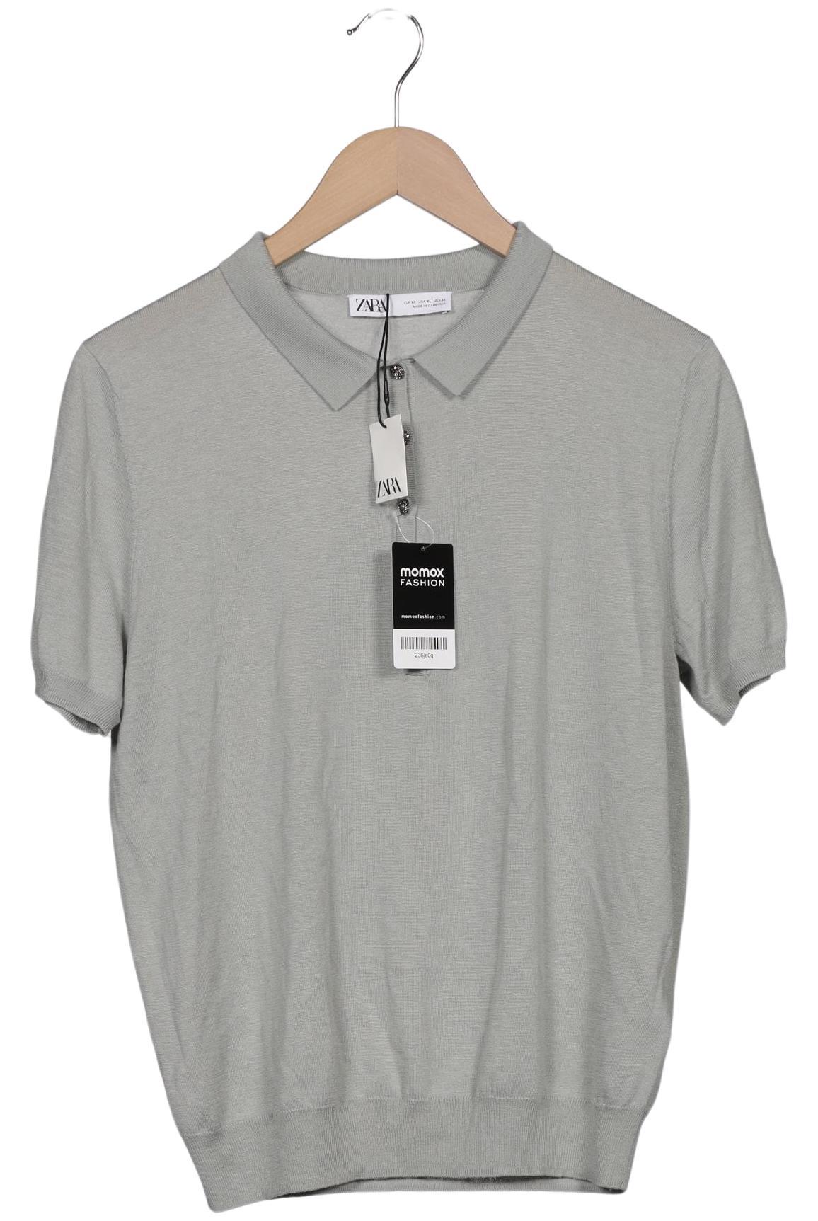 

Zara Damen Poloshirt, grau, Gr. 44