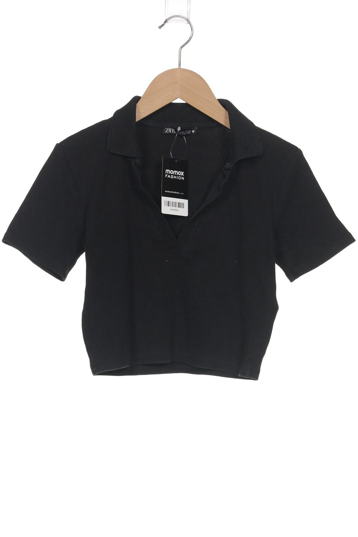 

Zara Damen Poloshirt, schwarz, Gr. 38