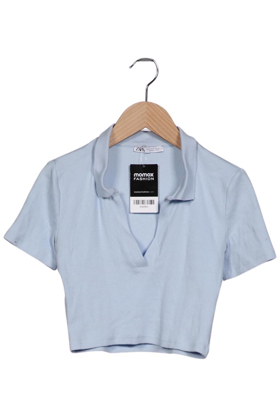 

Zara Damen Poloshirt, hellblau, Gr. 36