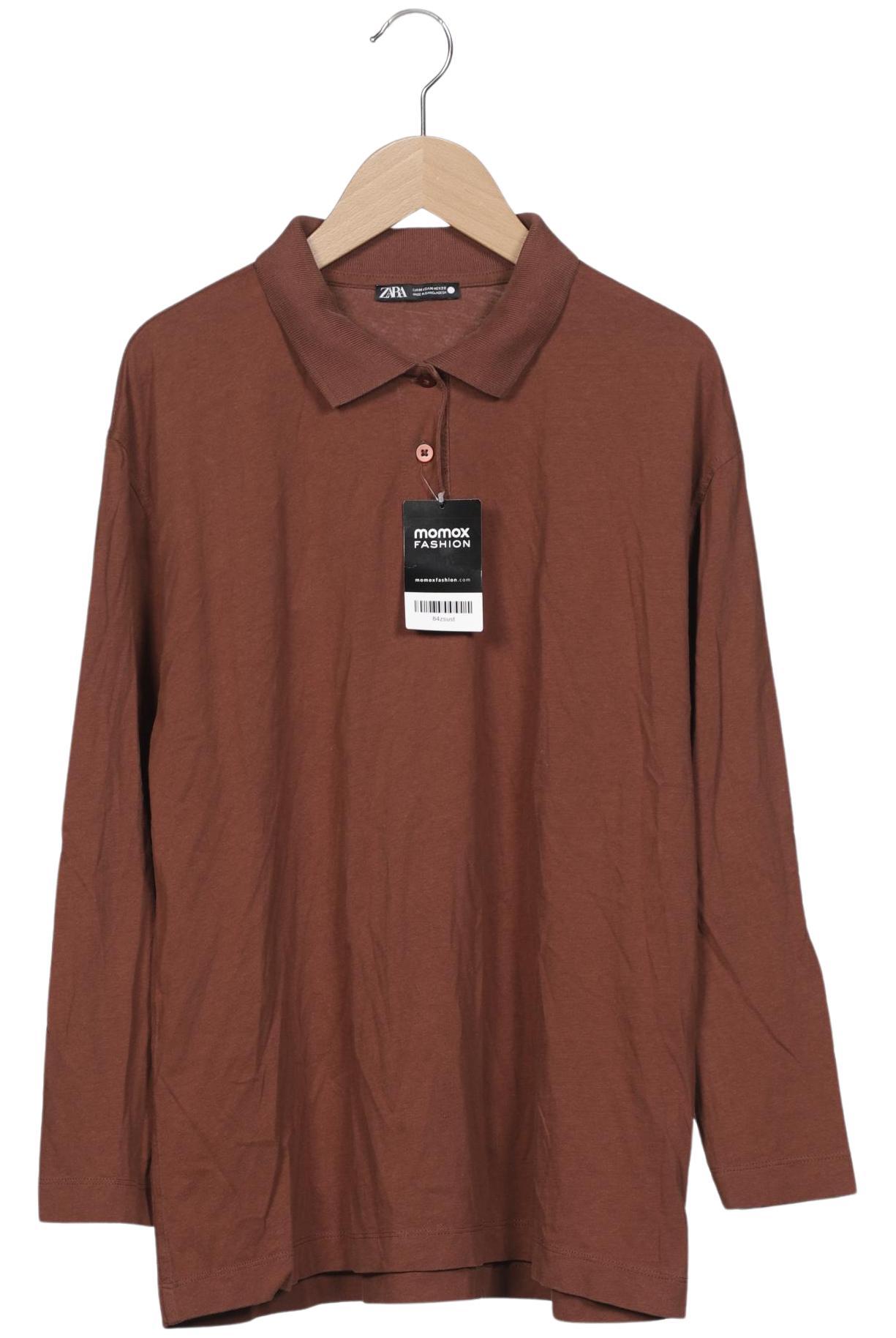 

Zara Damen Poloshirt, braun, Gr. 38