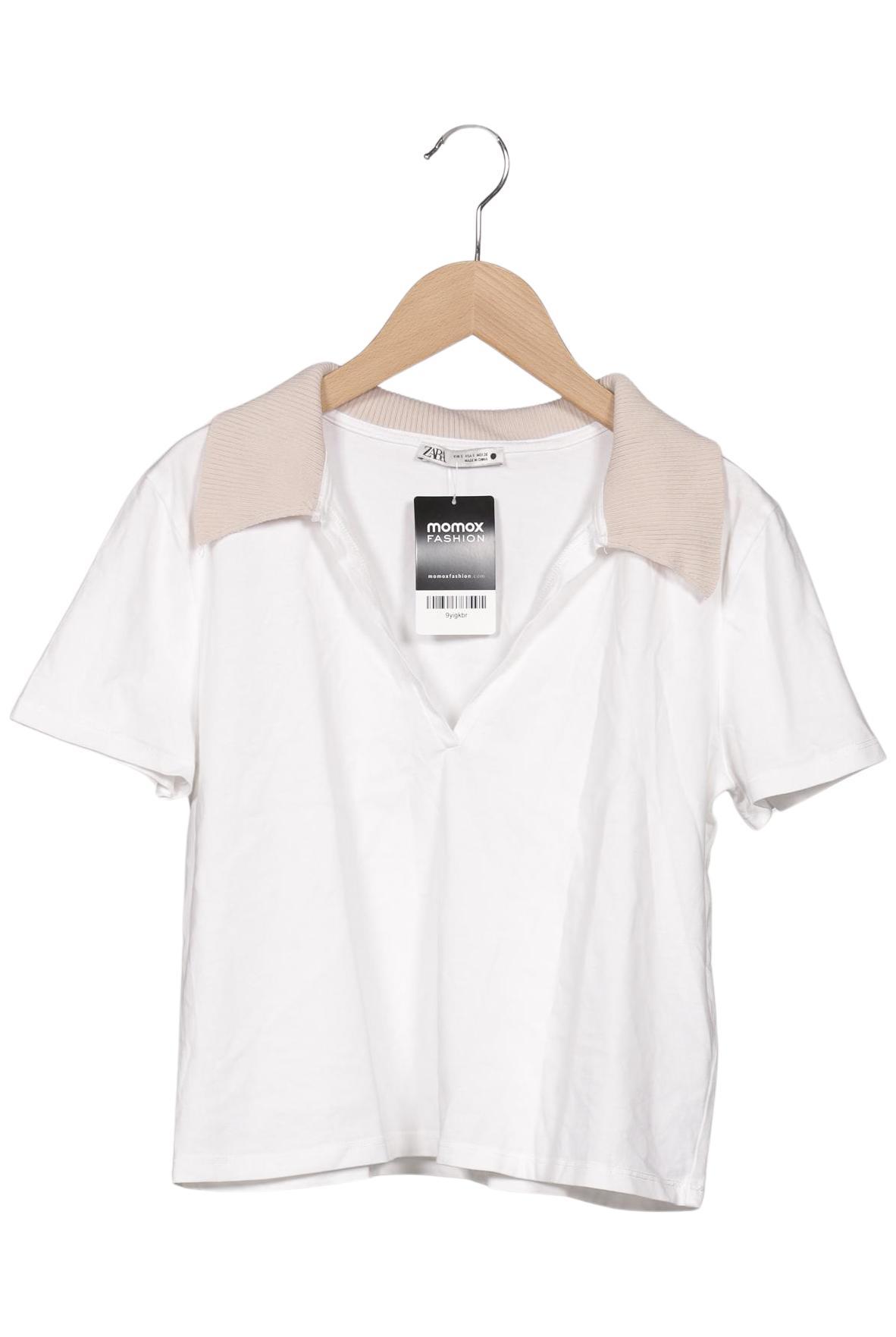 

Zara Damen Poloshirt, weiß, Gr. 36