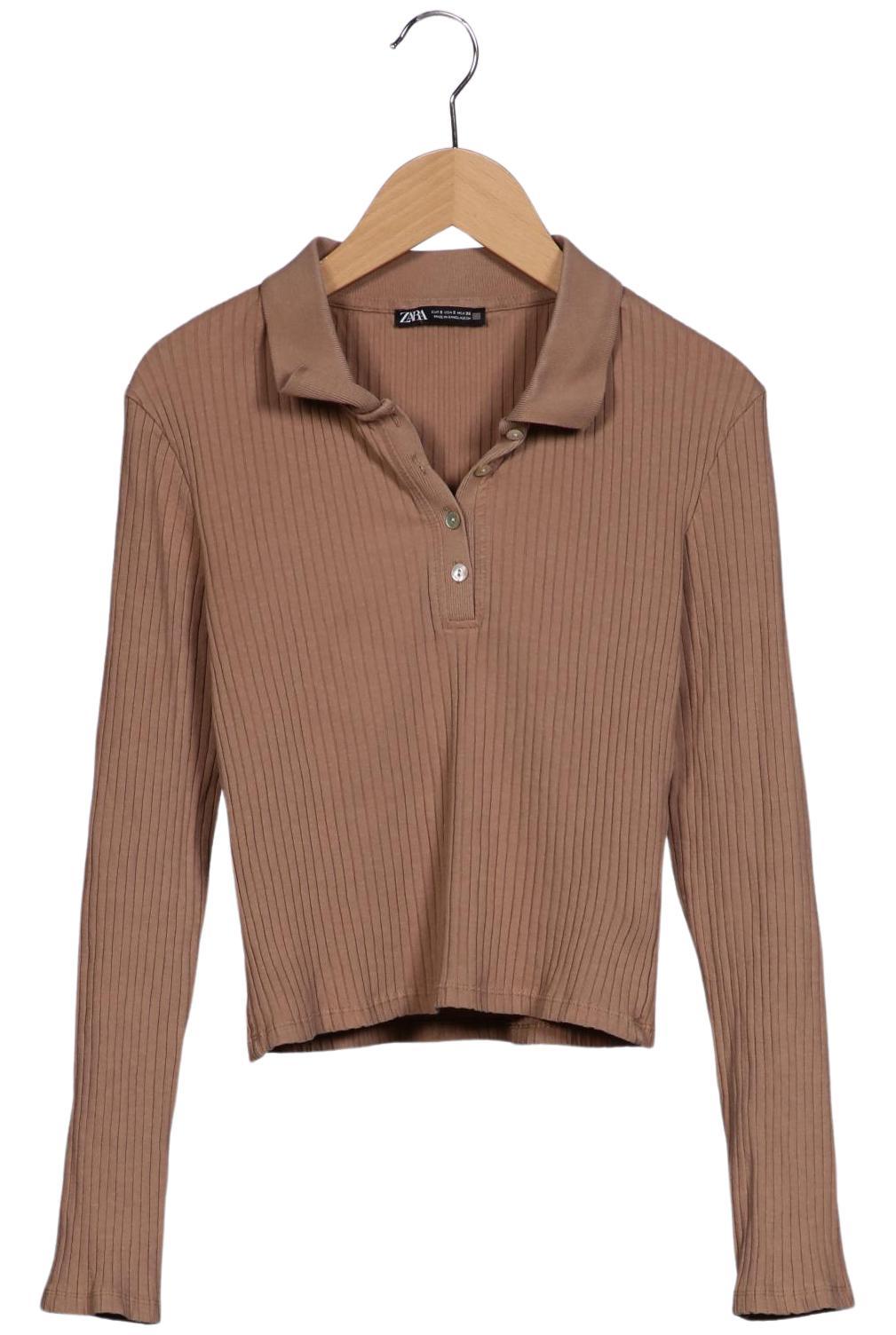 

Zara Damen Poloshirt, beige, Gr. 36