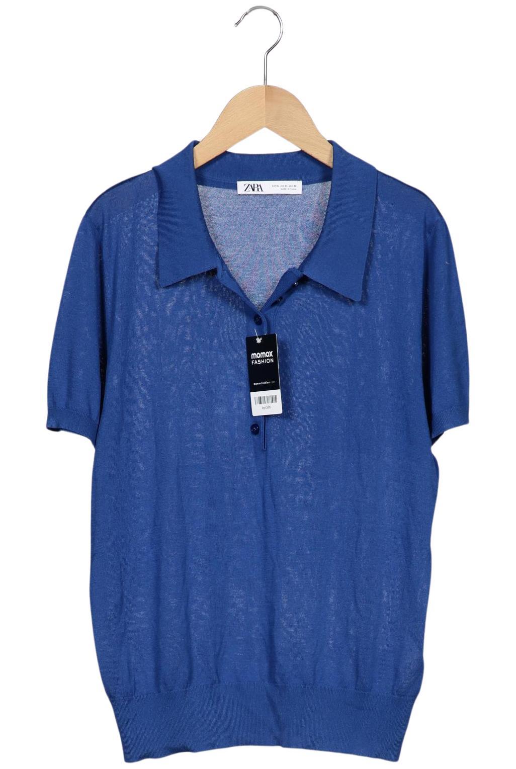 

Zara Damen Poloshirt, blau, Gr. 44