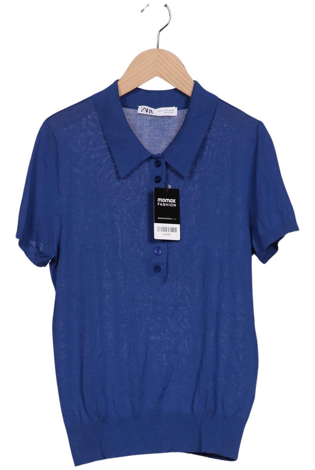 

Zara Damen Poloshirt, blau, Gr. 38