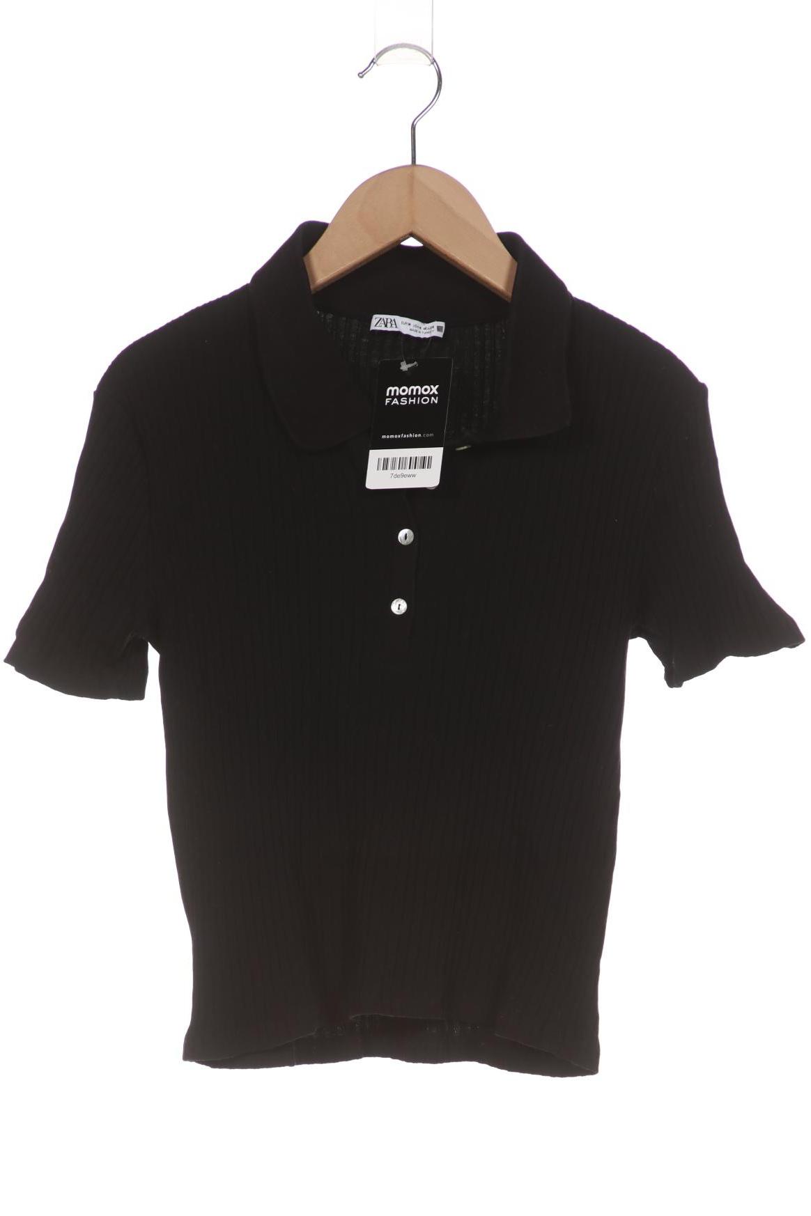 

Zara Damen Poloshirt, schwarz, Gr. 38