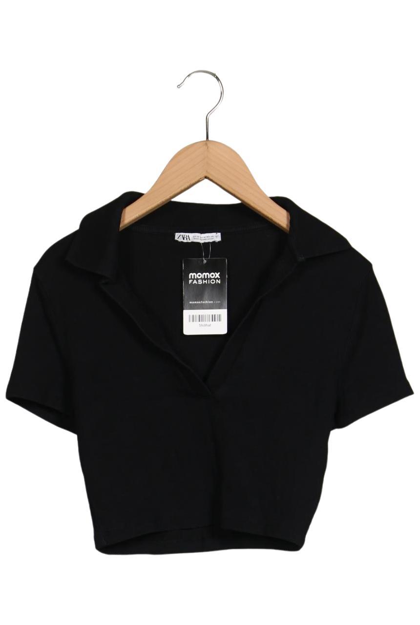 

Zara Damen Poloshirt, schwarz, Gr. 38
