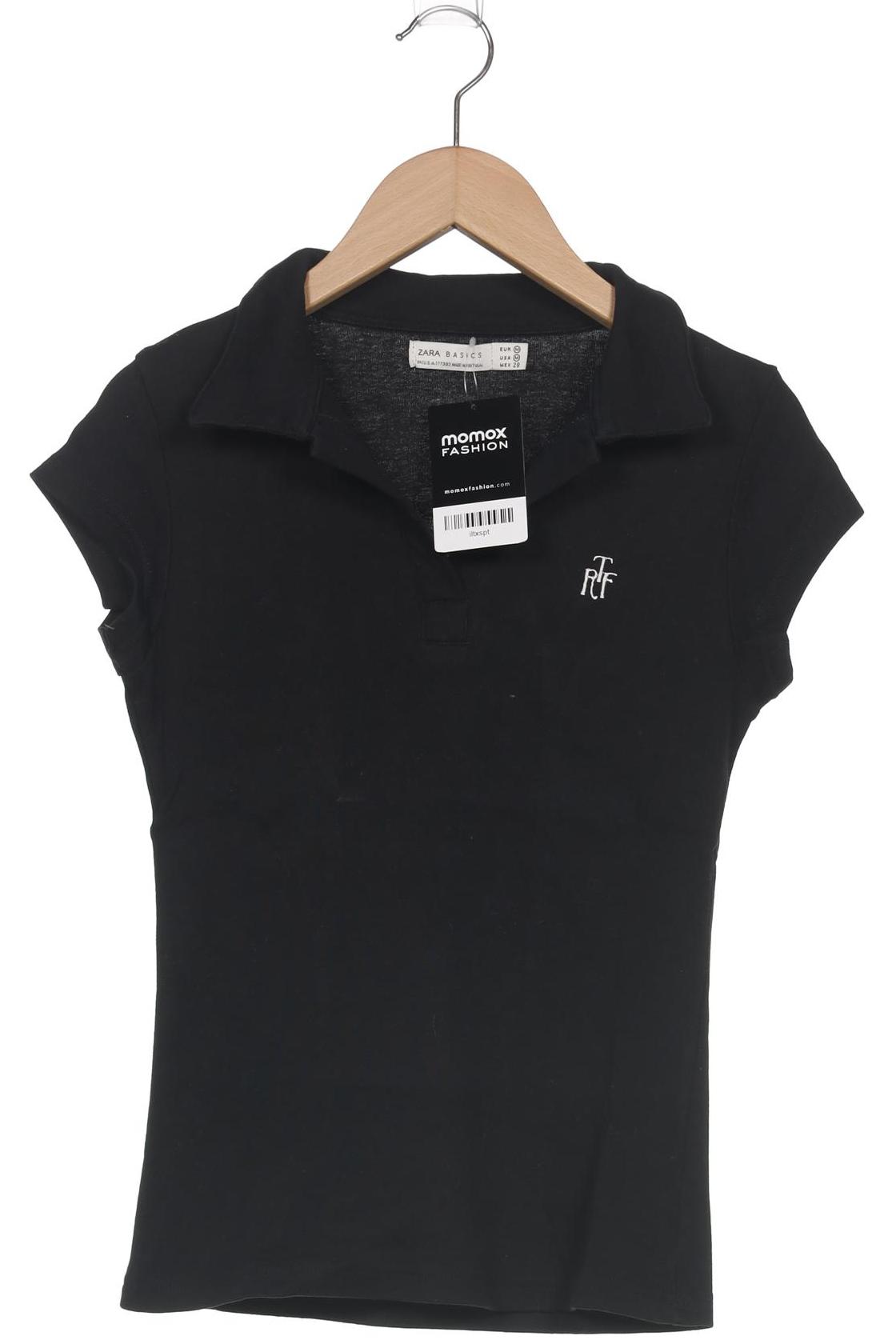 

Zara Damen Poloshirt, schwarz, Gr. 38