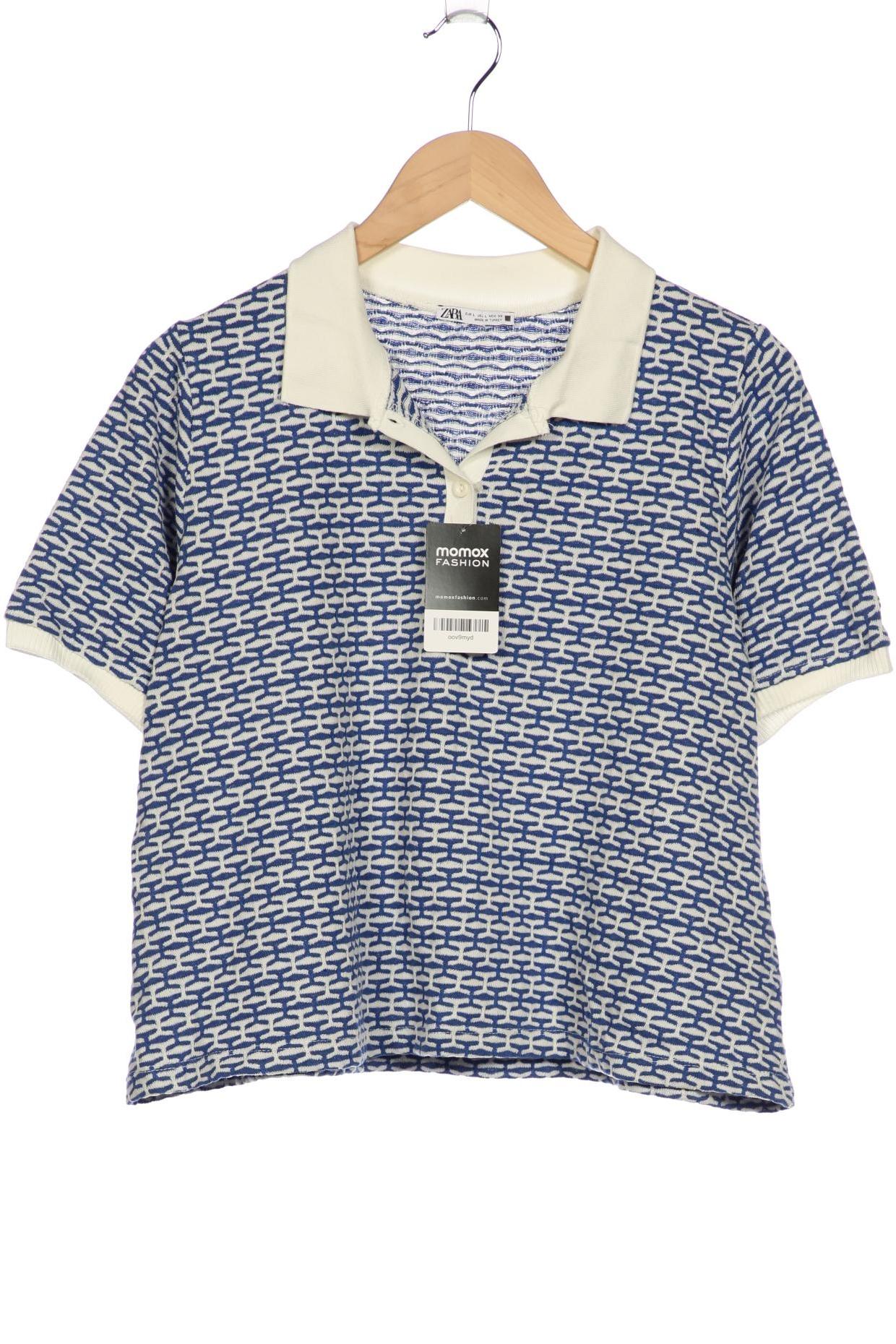 

Zara Damen Poloshirt, blau, Gr. 42