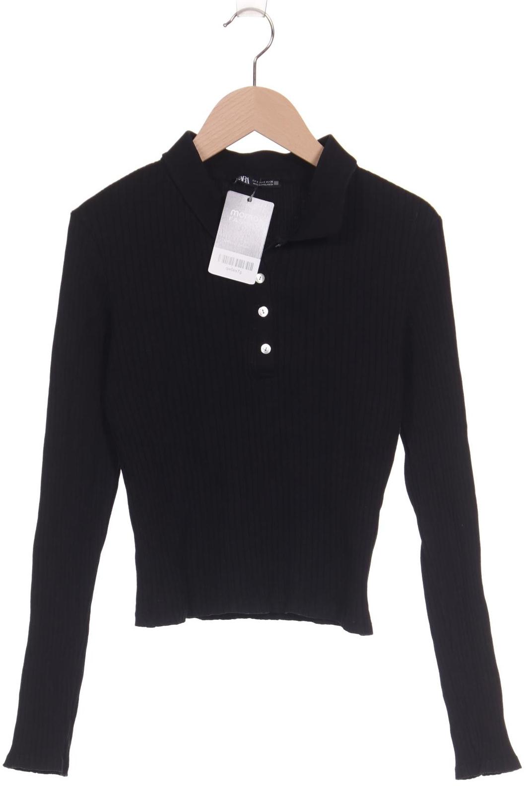 

Zara Damen Poloshirt, schwarz, Gr. 36