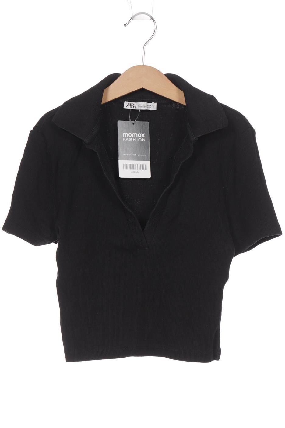 

Zara Damen Poloshirt, schwarz, Gr. 38