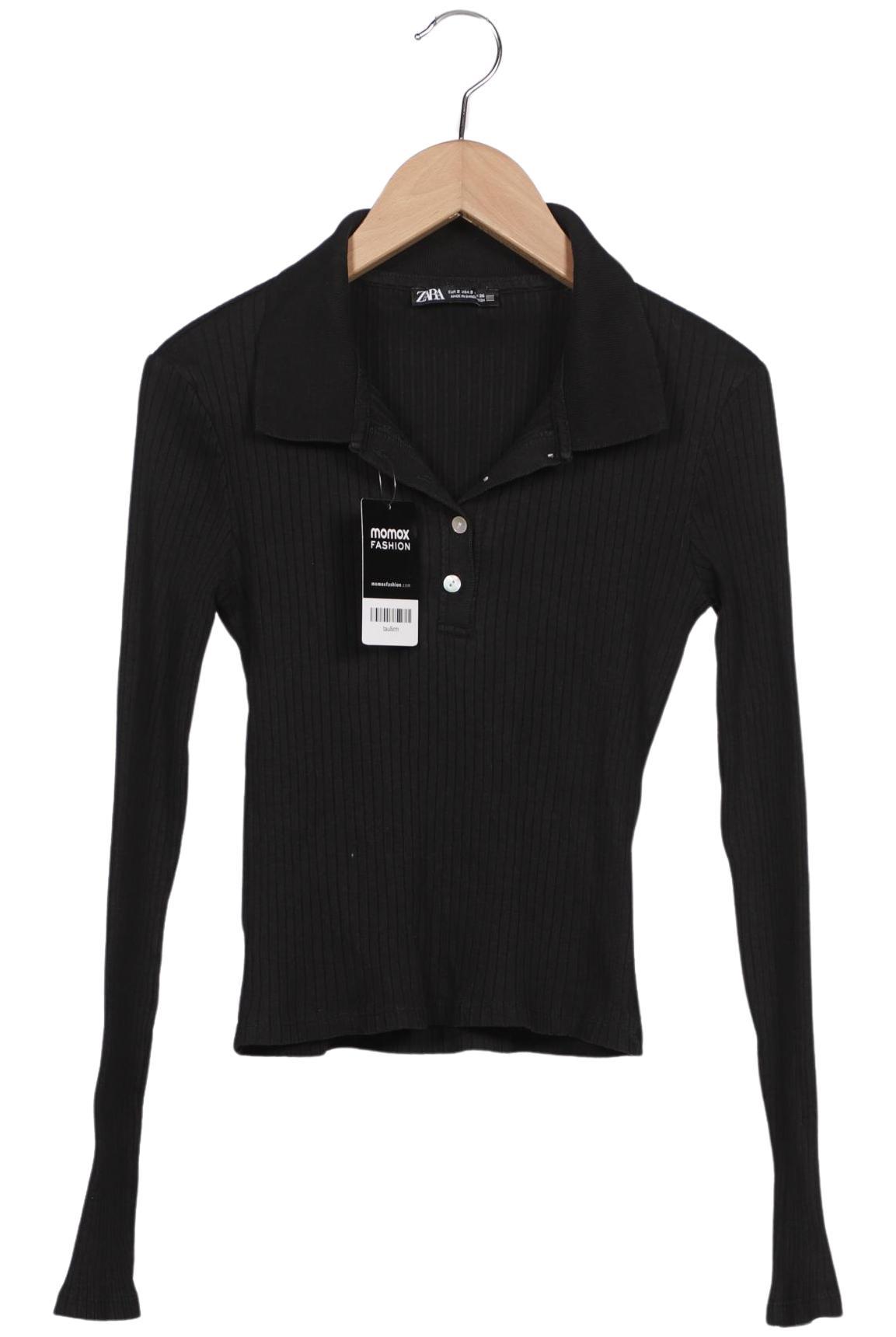 

Zara Damen Poloshirt, schwarz, Gr. 36