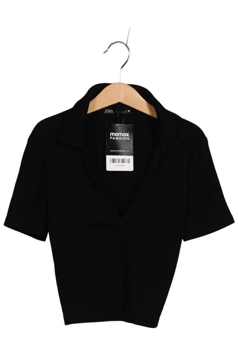 

Zara Damen Poloshirt, schwarz, Gr. 36