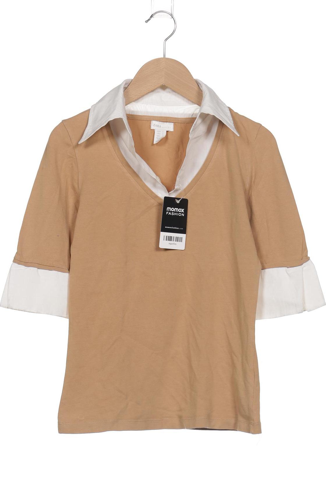 

Zara Damen Poloshirt, beige, Gr. 38