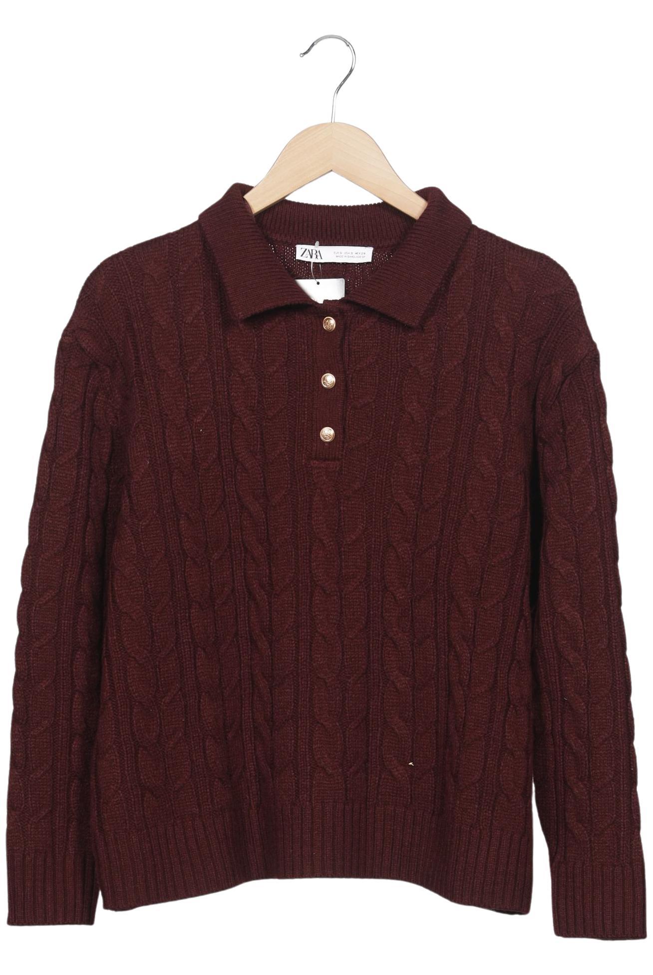 

Zara Damen Pullover, bordeaux, Gr. 36