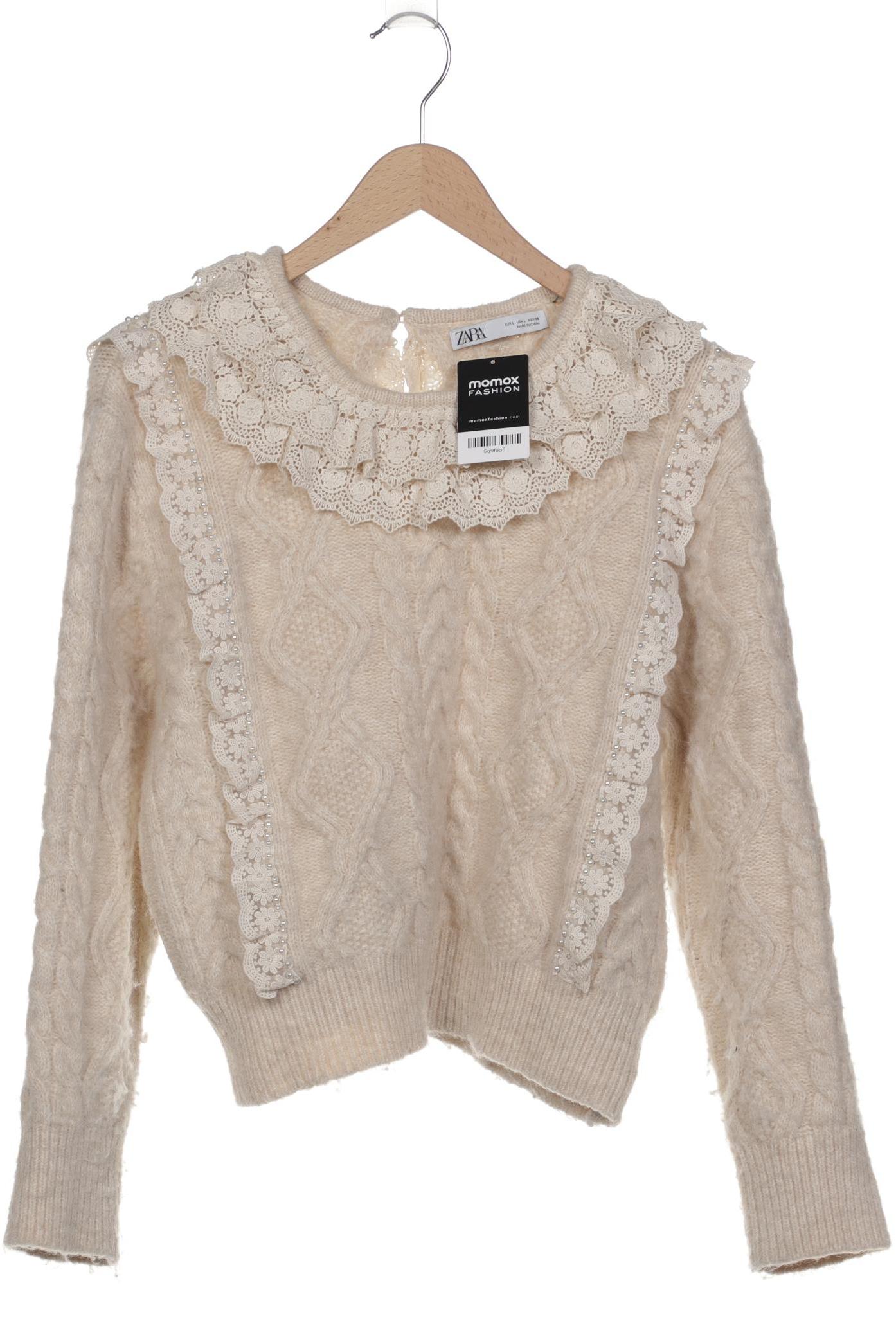 

Zara Damen Pullover, cremeweiß, Gr. 42