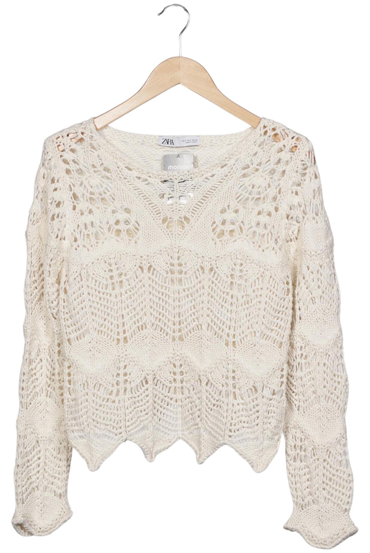 

Zara Damen Pullover, cremeweiß, Gr. 36