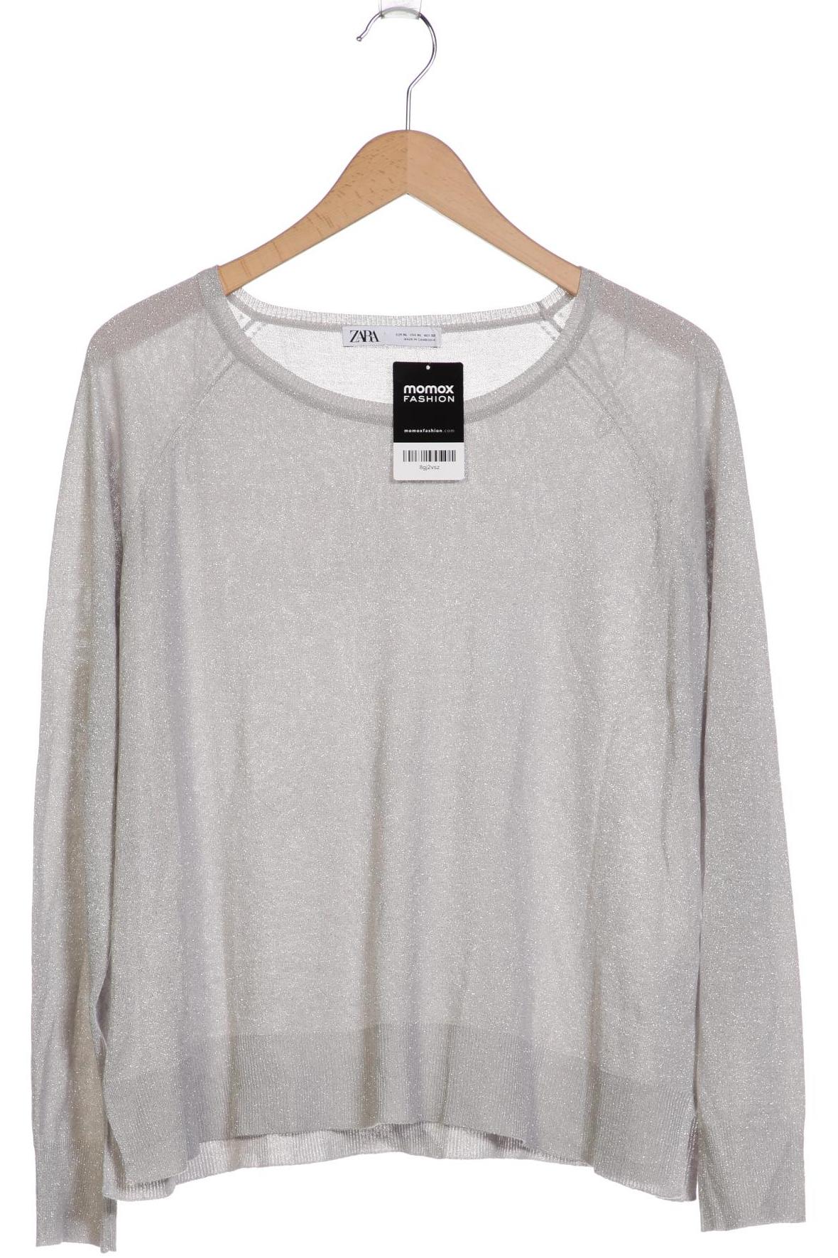 

Zara Damen Pullover, silber, Gr. 44