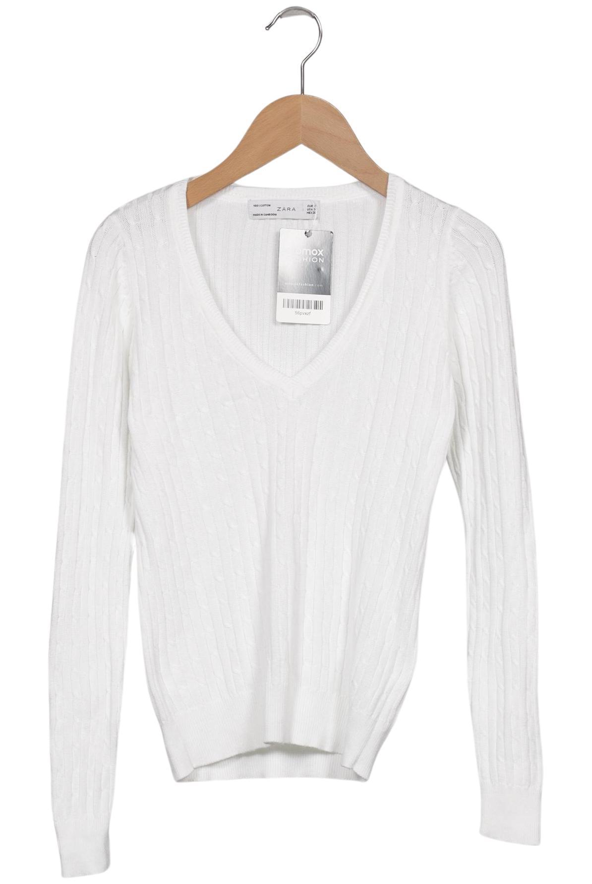 

Zara Damen Pullover, weiß, Gr. 36