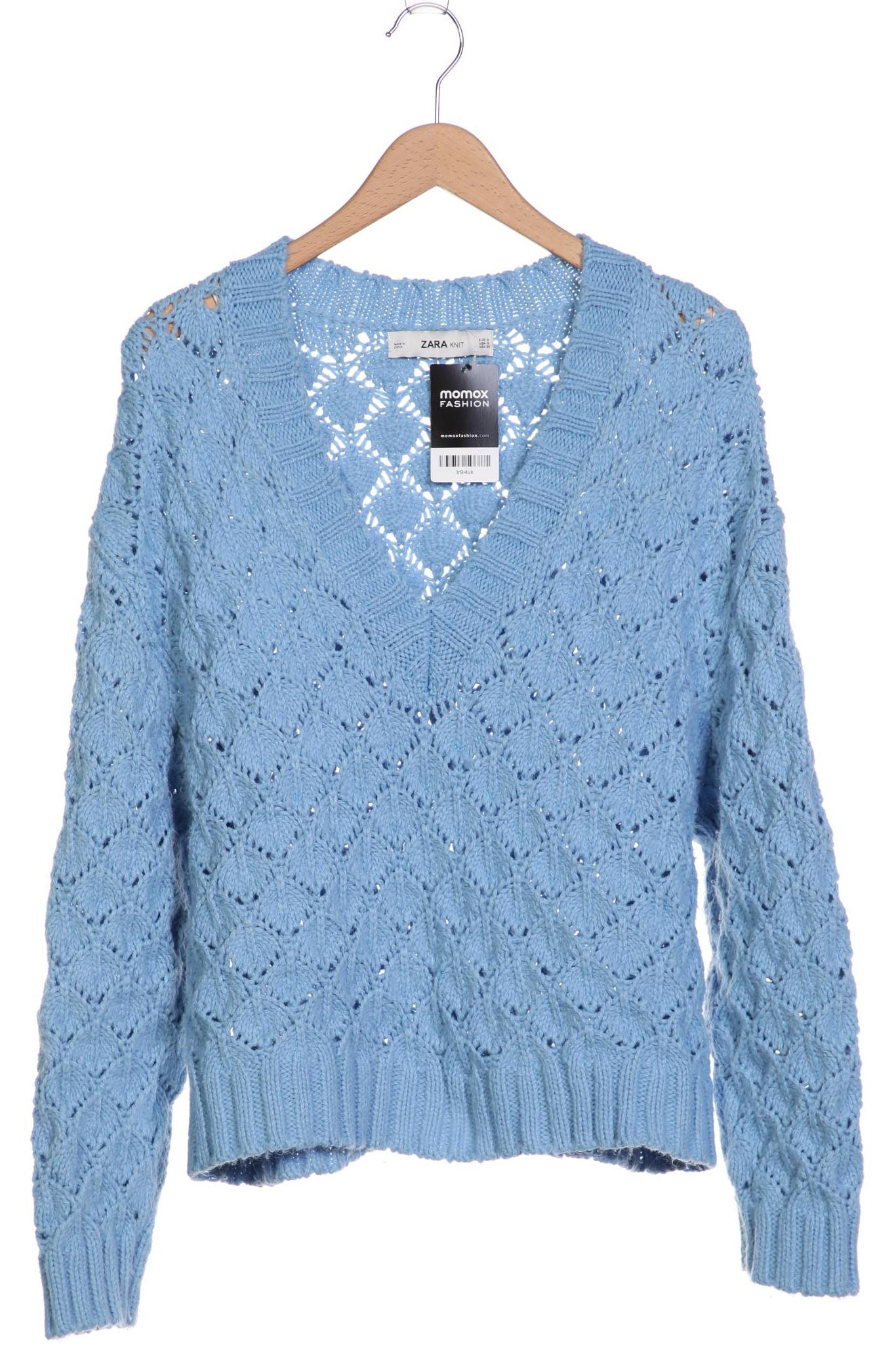 

ZARA Damen Pullover, blau