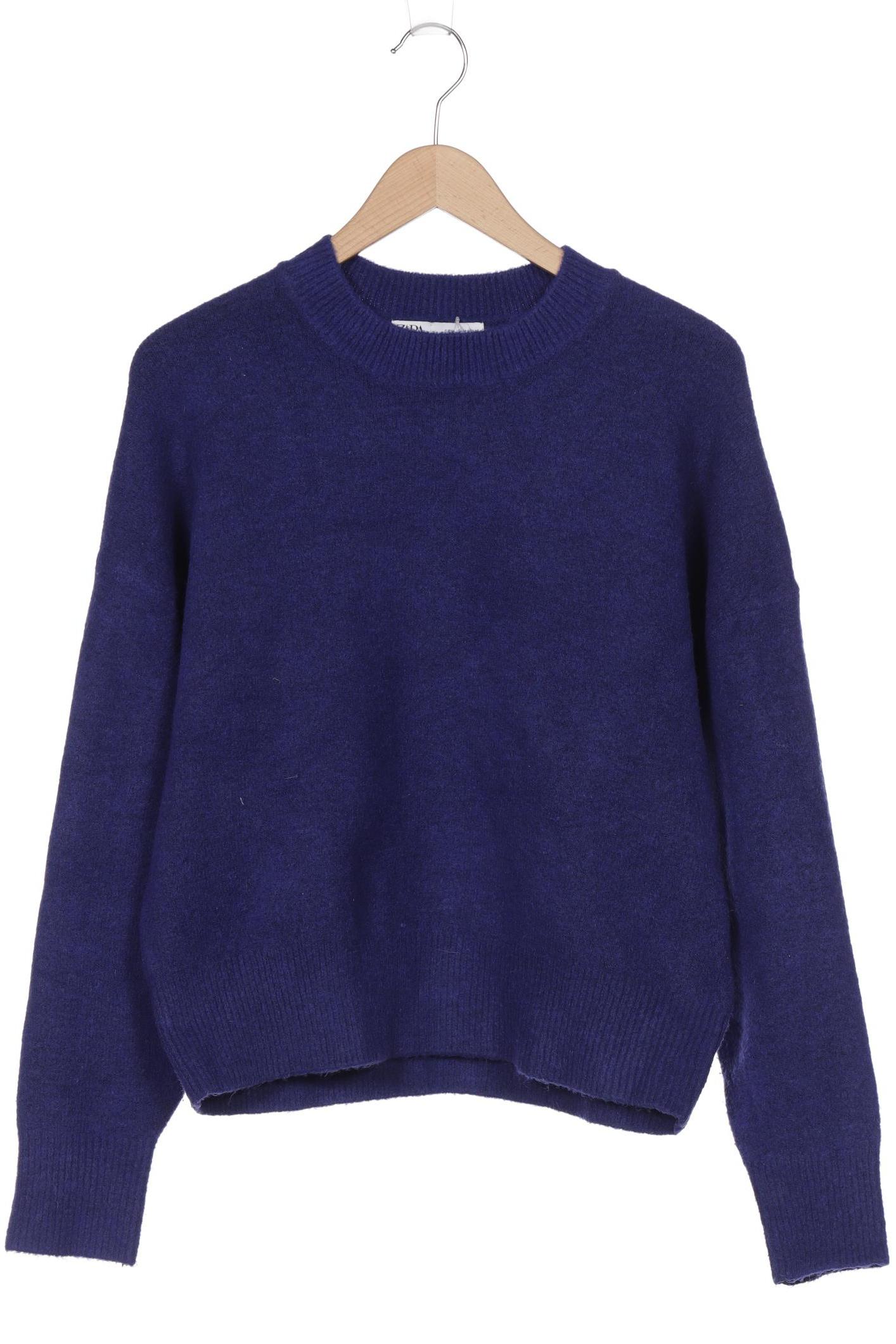 

ZARA Damen Pullover, blau