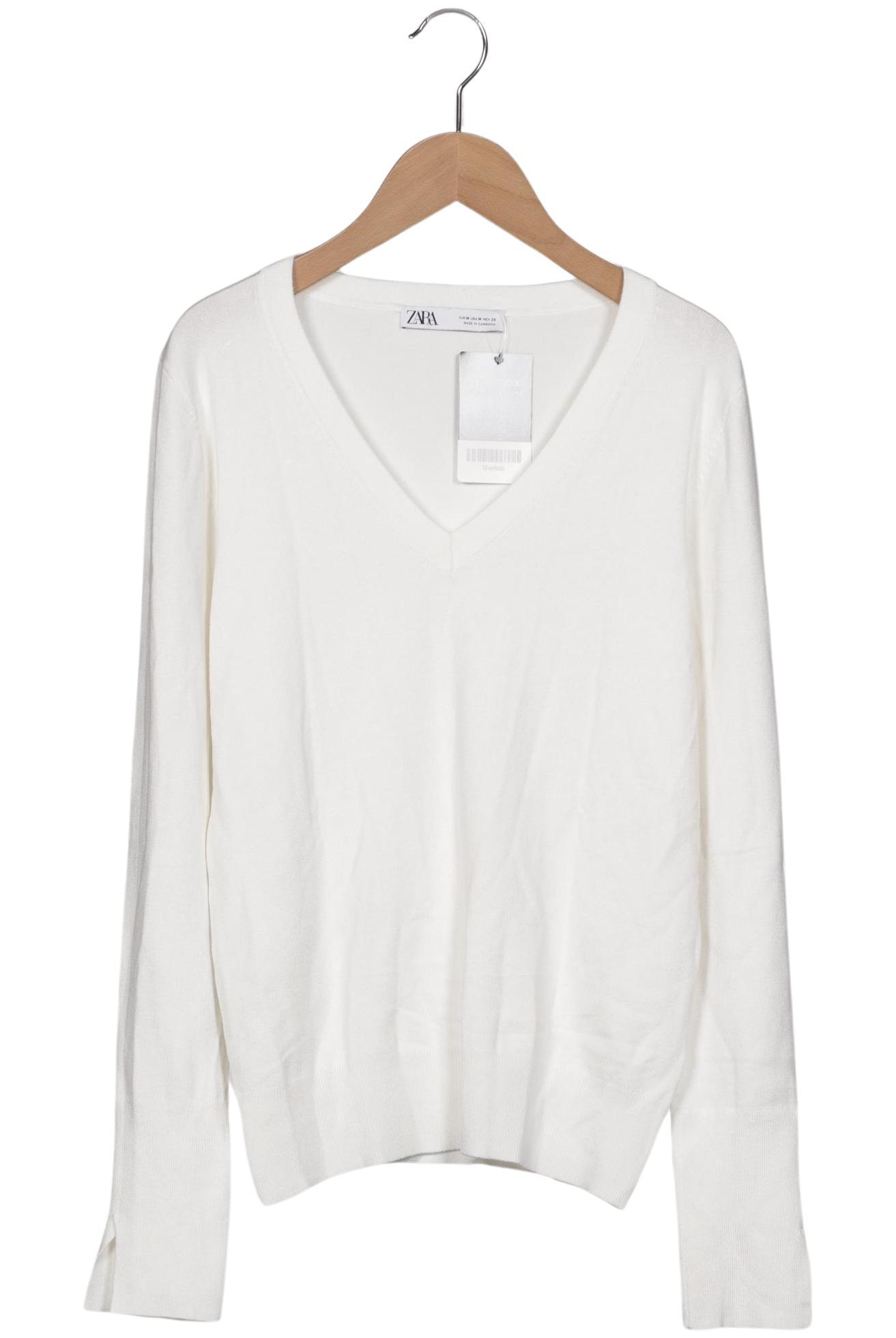 

Zara Damen Pullover, weiß, Gr. 38