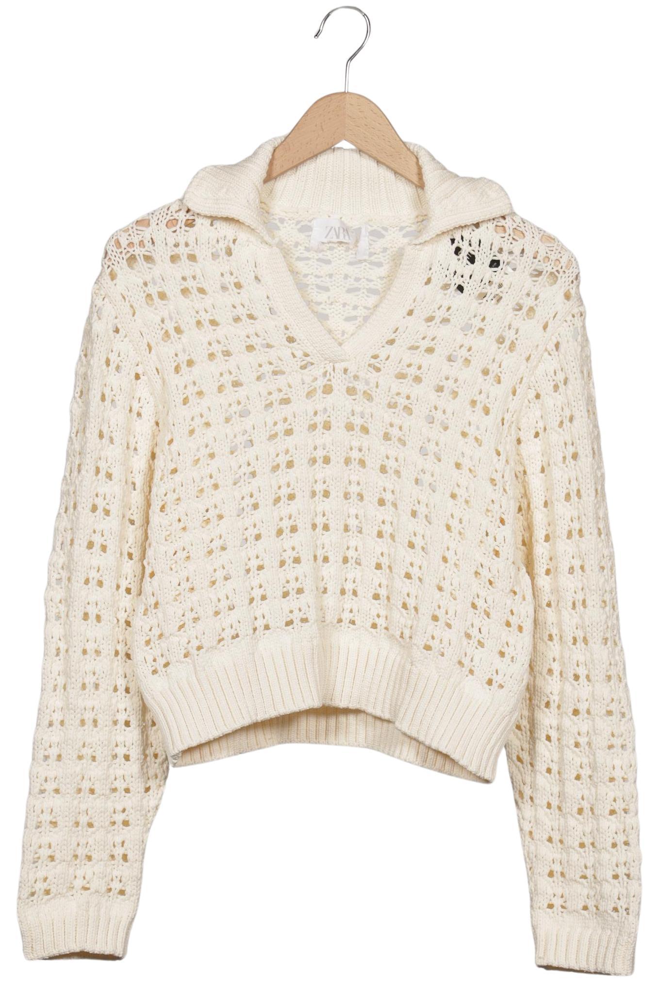 

Zara Damen Pullover, cremeweiß, Gr. 38